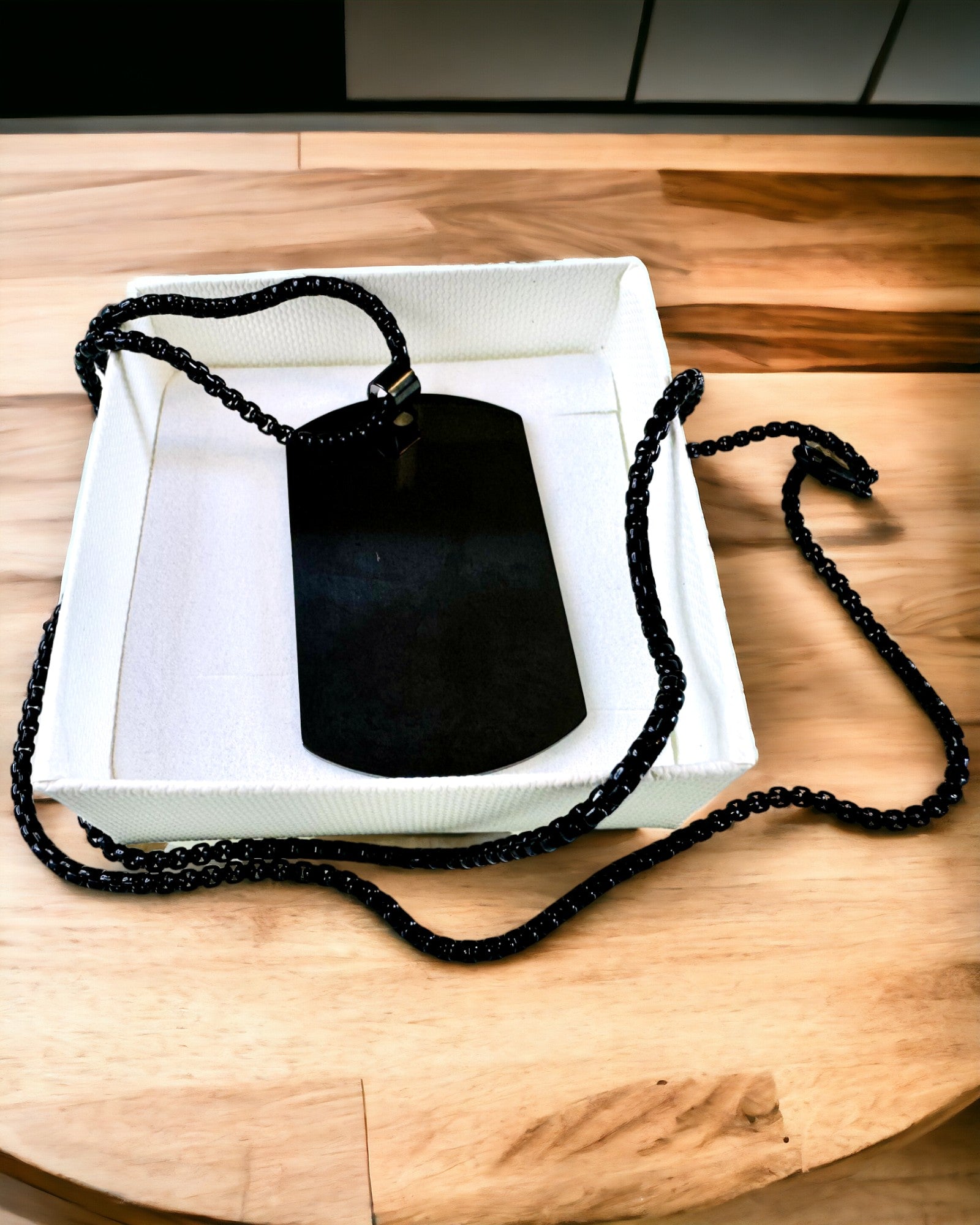 Κολιέ με Dog Tag "Τρεις Αποχρώσεις Στυλ" - Ταυτότητα - Κομψό Μενταγιόν από Ανοξείδωτο Ατσάλι με Δυνατότητα Χάραξης