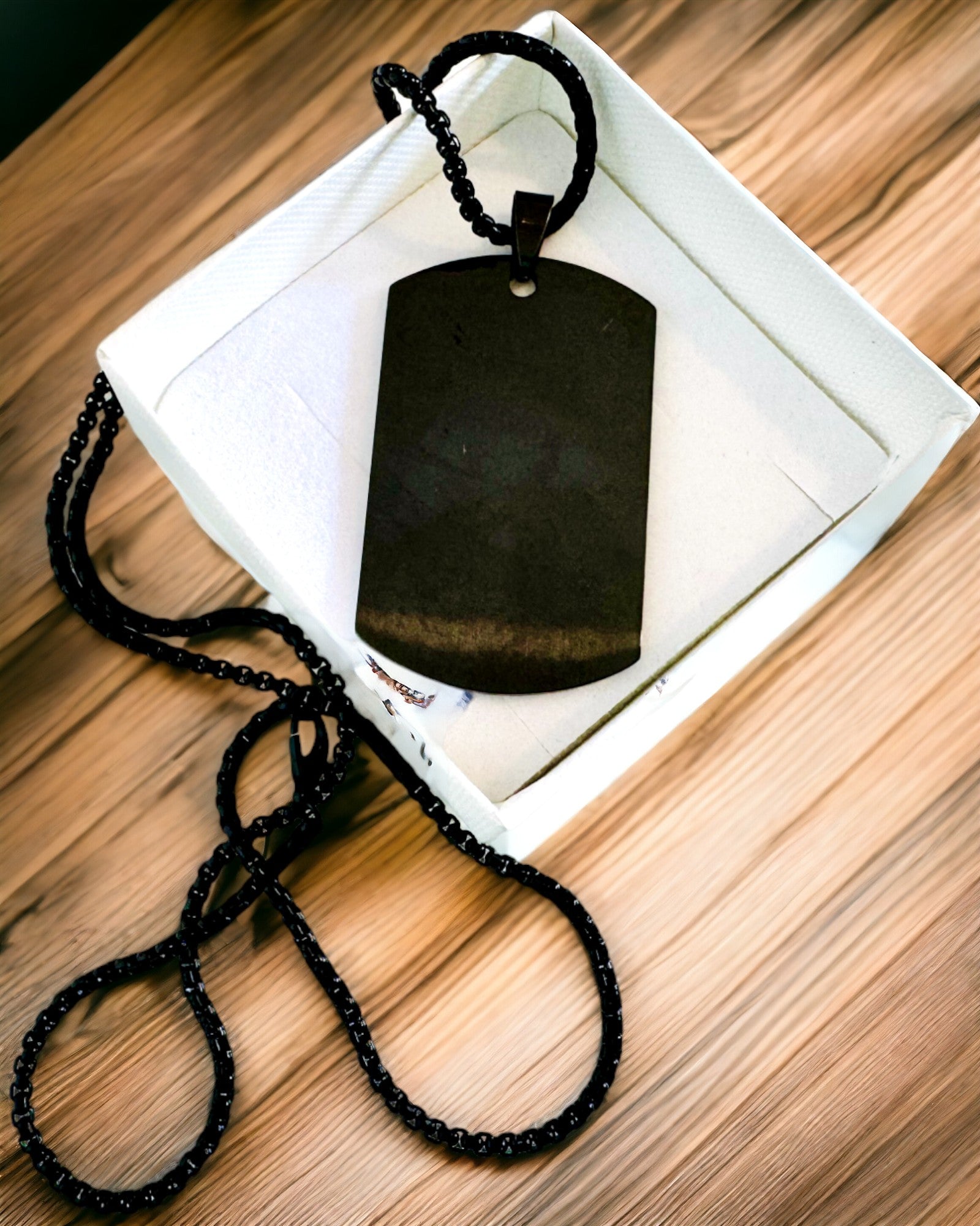 Κολιέ με Dog Tag "Τρεις Αποχρώσεις Στυλ" - Ταυτότητα - Κομψό Μενταγιόν από Ανοξείδωτο Ατσάλι με Δυνατότητα Χάραξης