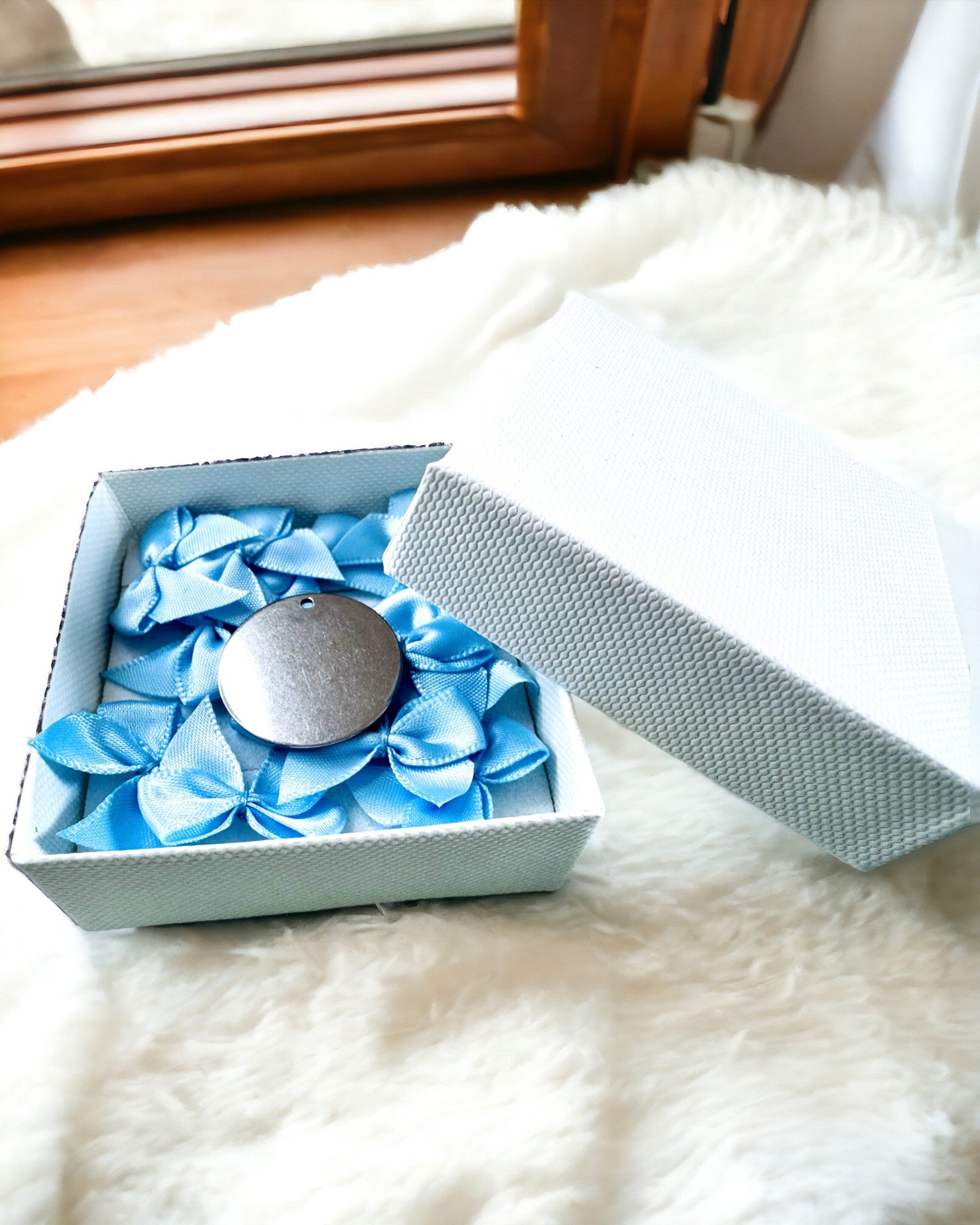 Στρογγυλό Κρεμαστό από Ανοξείδωτο Ατσάλι για δώρο με δυνατότητα Προσωποποίησης, χάραξης