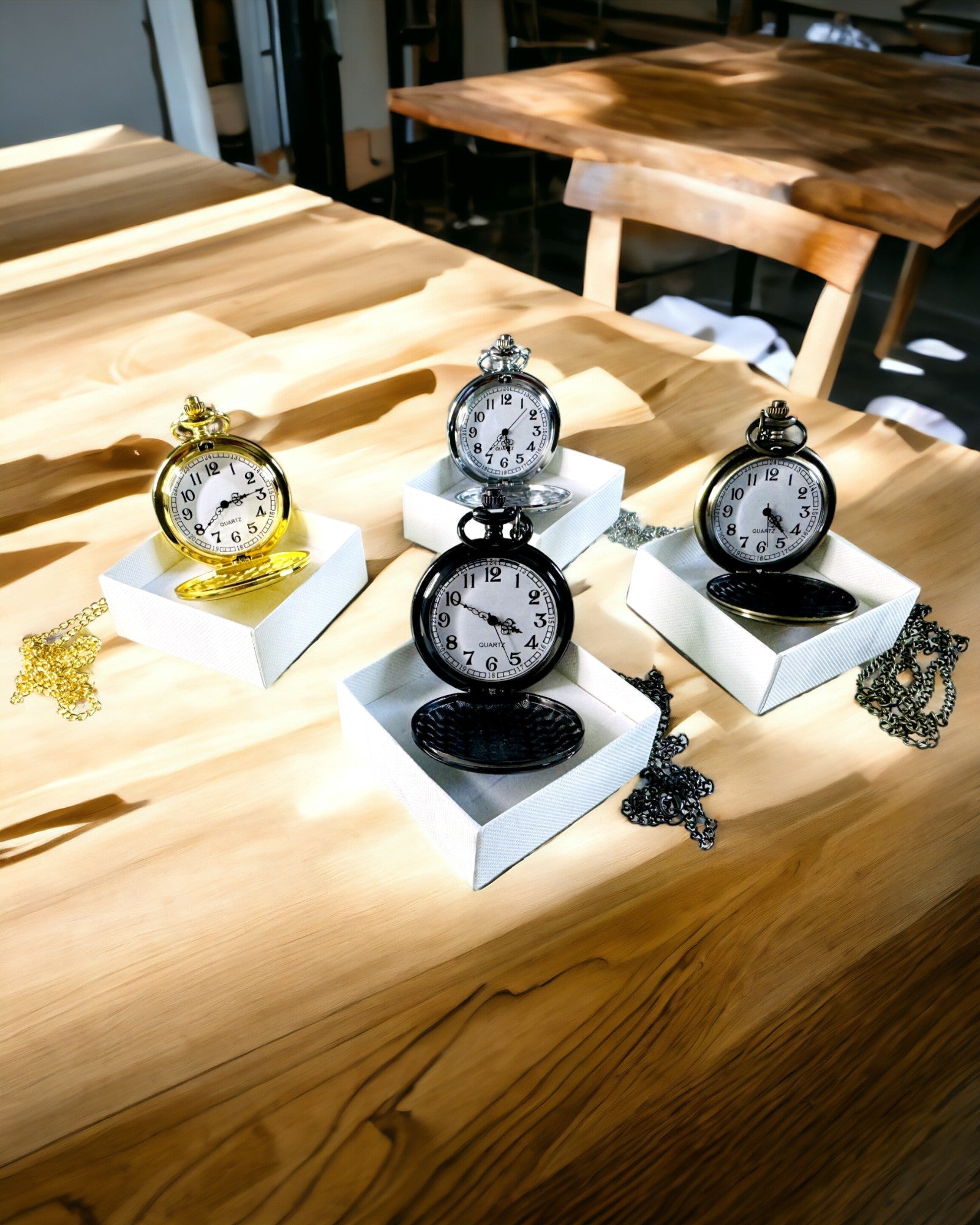 Ρολόι τσέπης vintage στυλ με δυνατότητα εξατομίκευσης - βουρτσισμένο χρυσό