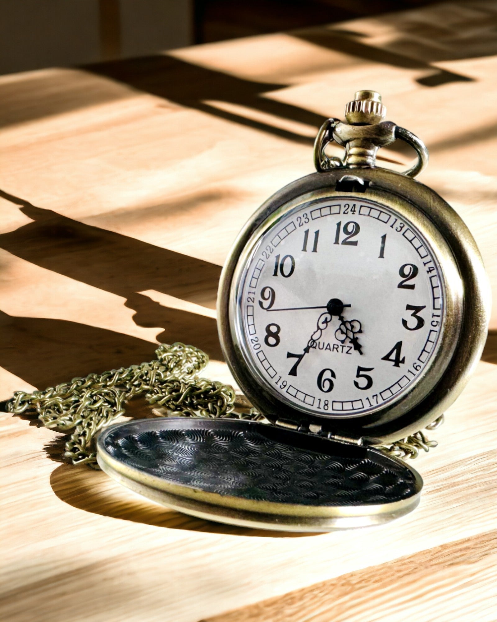 Ρολόι τσέπης vintage στυλ με δυνατότητα εξατομίκευσης - βουρτσισμένο χρυσό