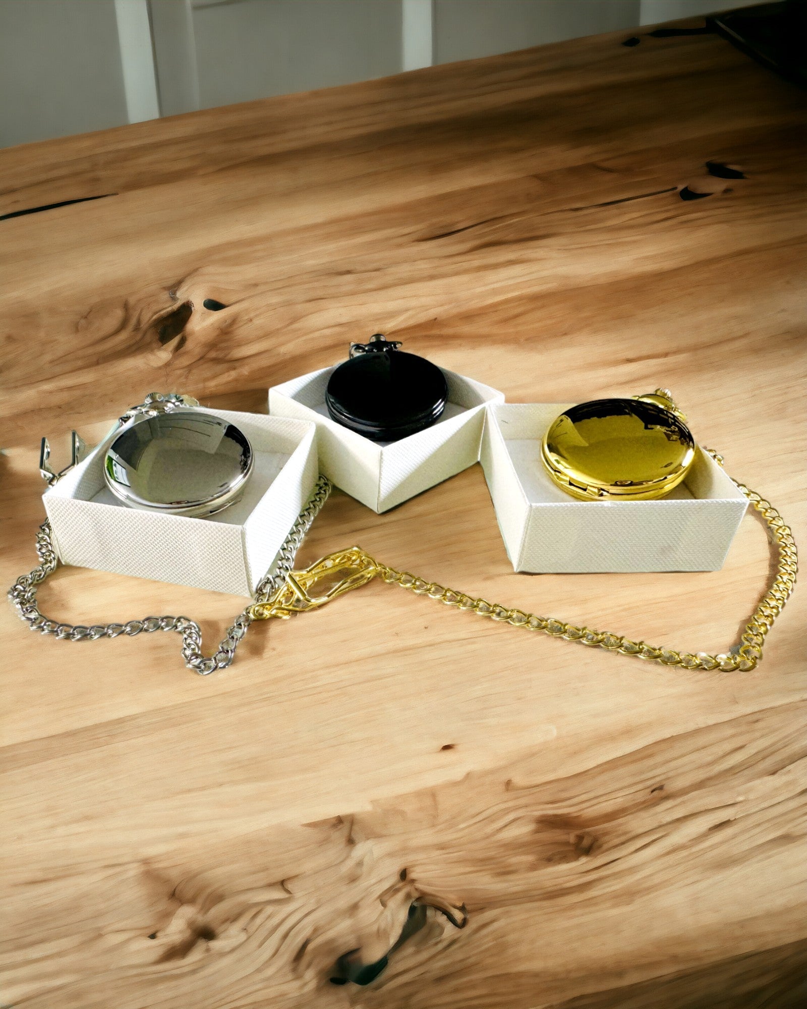 Χρυσό Χρώμα Τσέπης Ρολόι με Δυνατότητα Χαρακτικής