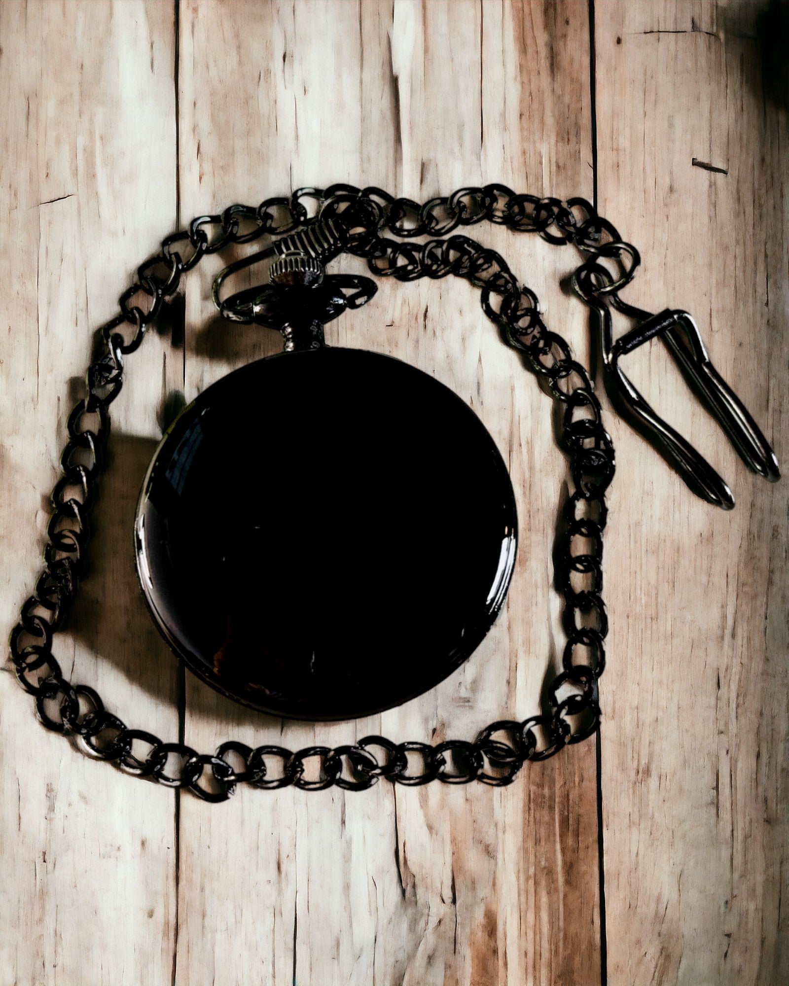 Μαύρο ρολόι τσέπης "Elegancja Czasu" με δυνατότητα εξατομίκευσης