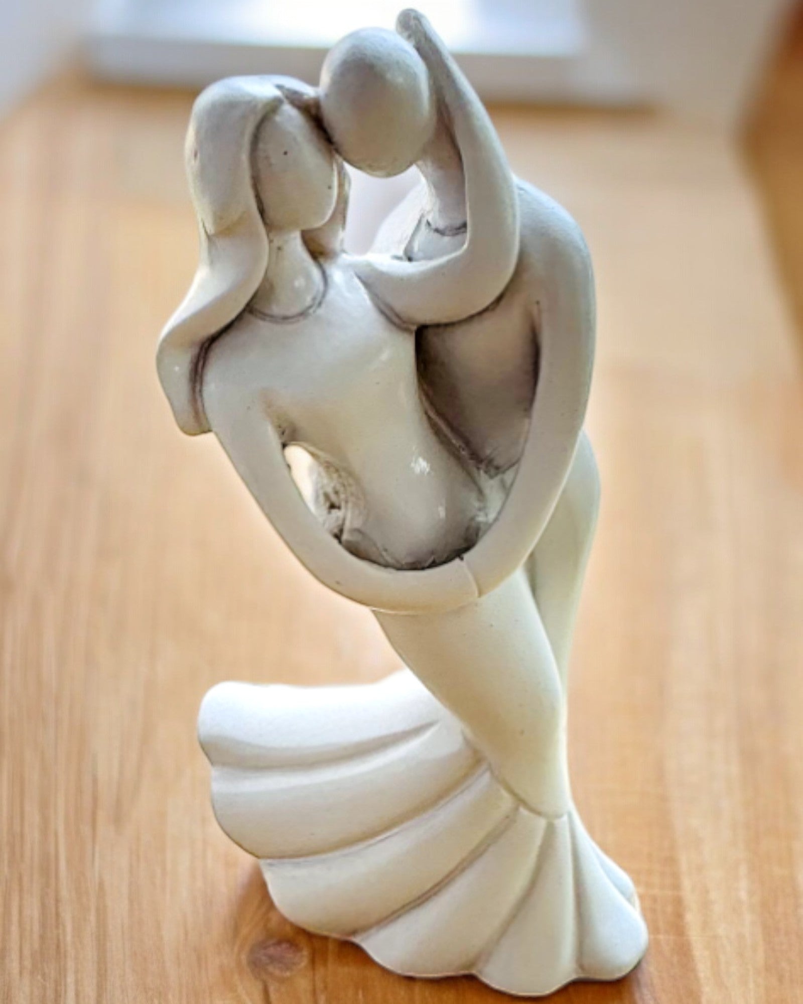 Κομψή Σύνδεση - Μικρό Διακοσμητικό Αγαλματίδιο με Δυνατότητα Χάραξης - χρώμα λευκό