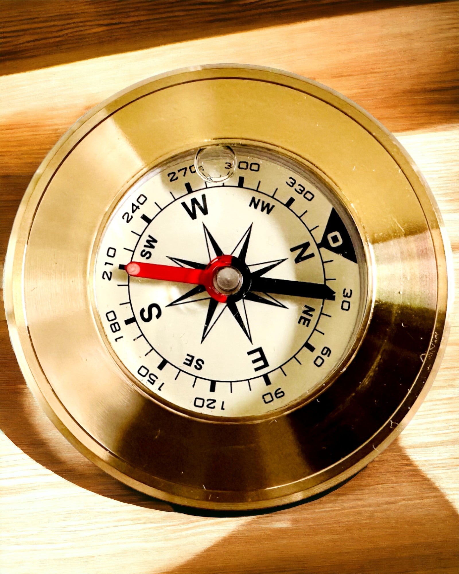 Ορειχάλκινη Πυξίδα με Δυνατότητα Χάραξης, Κλασικός Σχεδιασμός – 5 εκ.