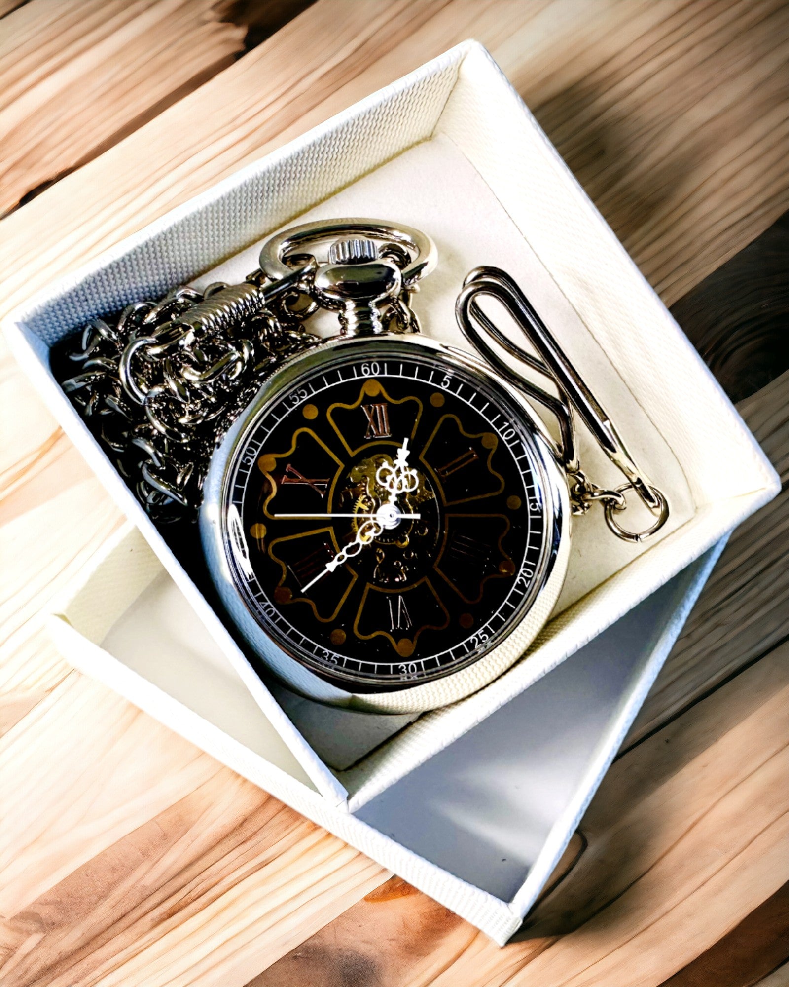 Ρολόι Τσέπης Vintage Στυλ με Δυνατότητα Χαρακτικής
