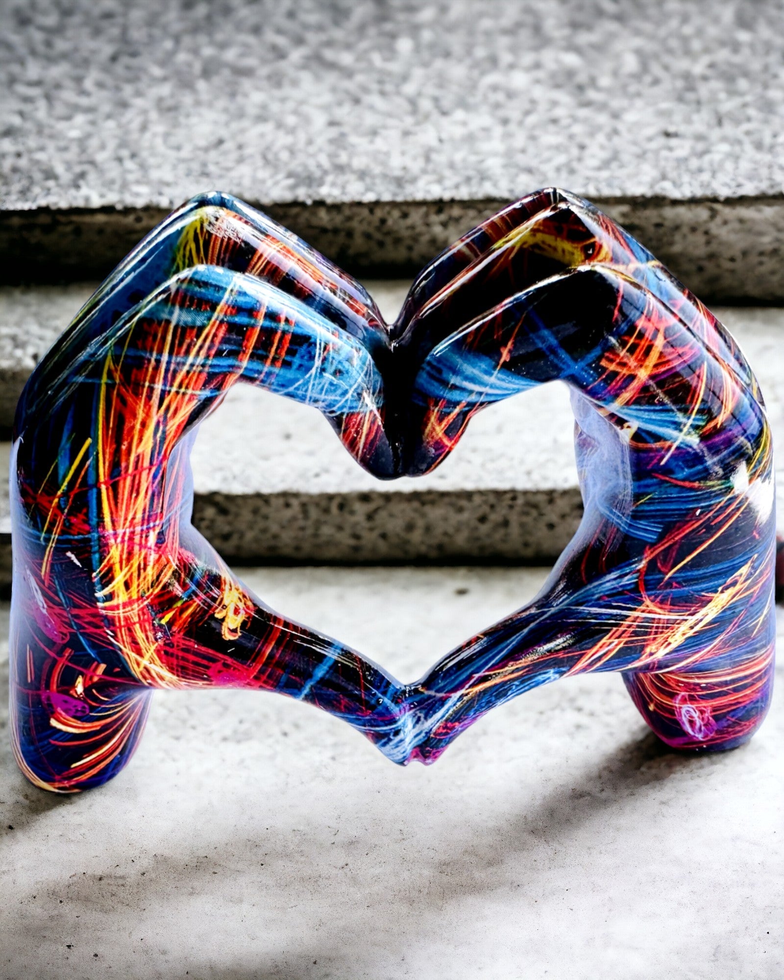 Καλειδοσκόπιο Καρδιά – Χειροποίητο Διακοσμητικό από Ρητίνη με Δυνατότητα Χαρακτικής