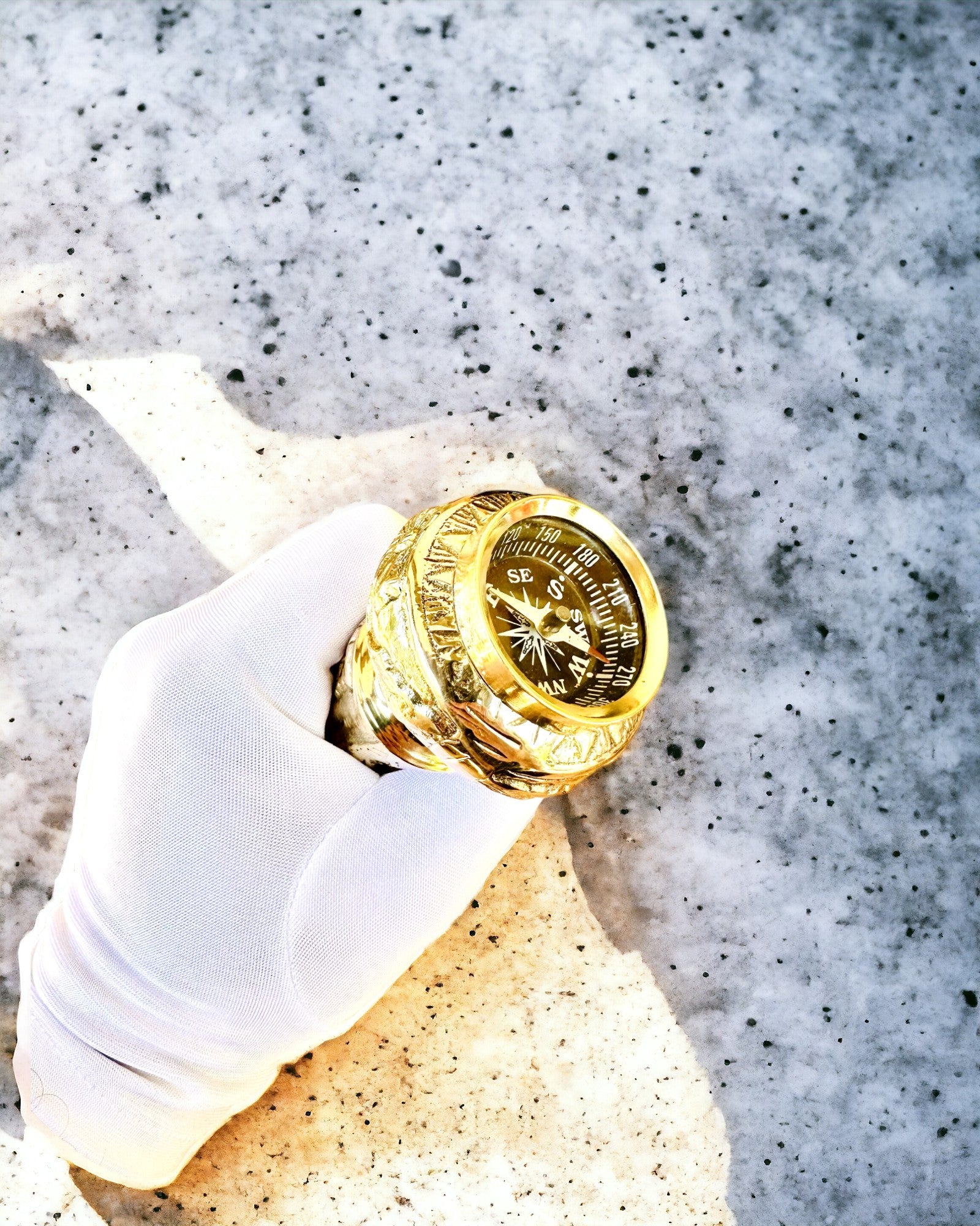 Kompasso Brown - Λάσκα για περπάτημα - Χειροποίητη Ξύλινη Σκαλιστή - Αποκλειστική Έκδοση με Δυνατότητα Χαράγματος