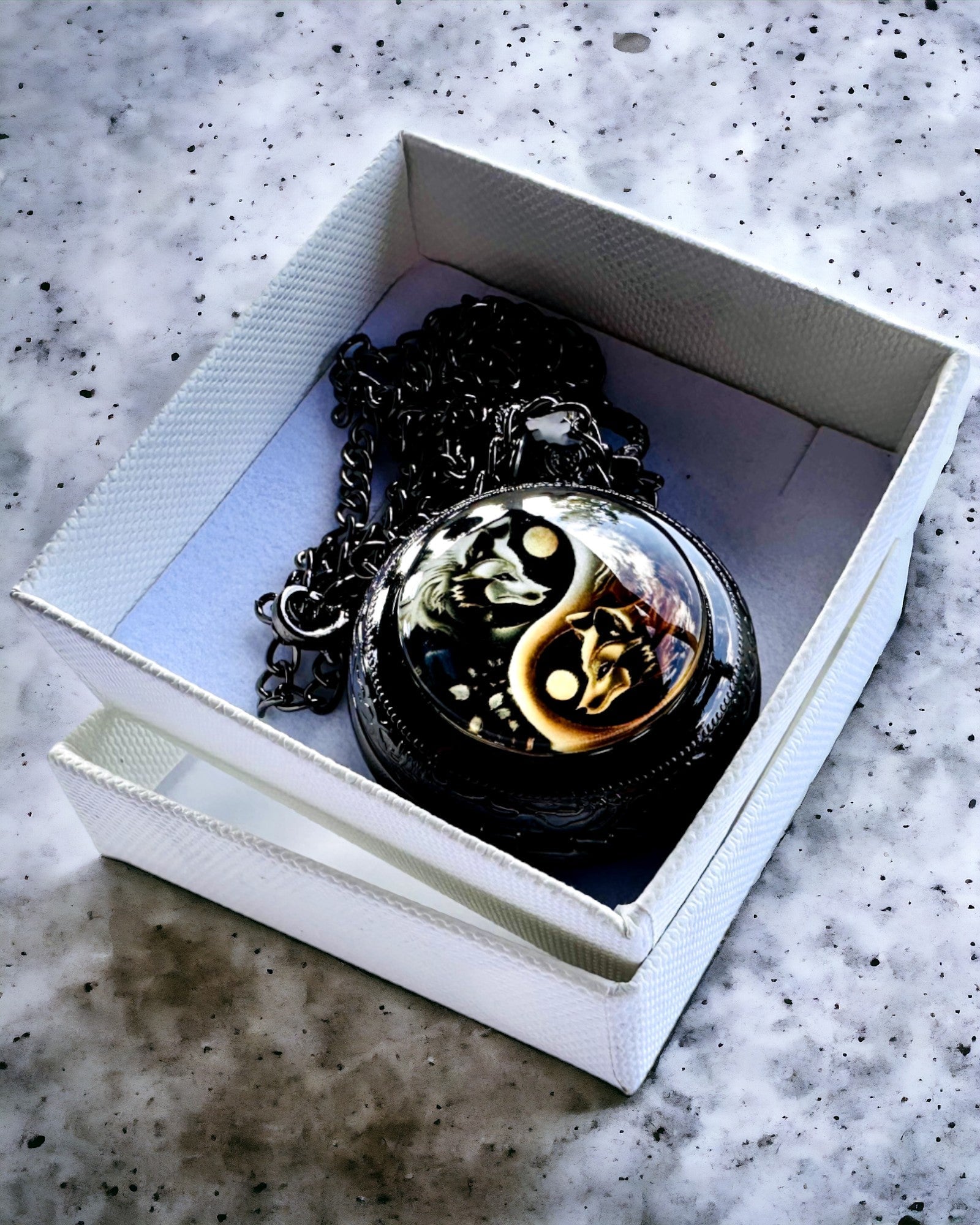 Ρολόι Τσέπης "Mystic Wolves" με επιλογή εξατομίκευσης με χάραξη