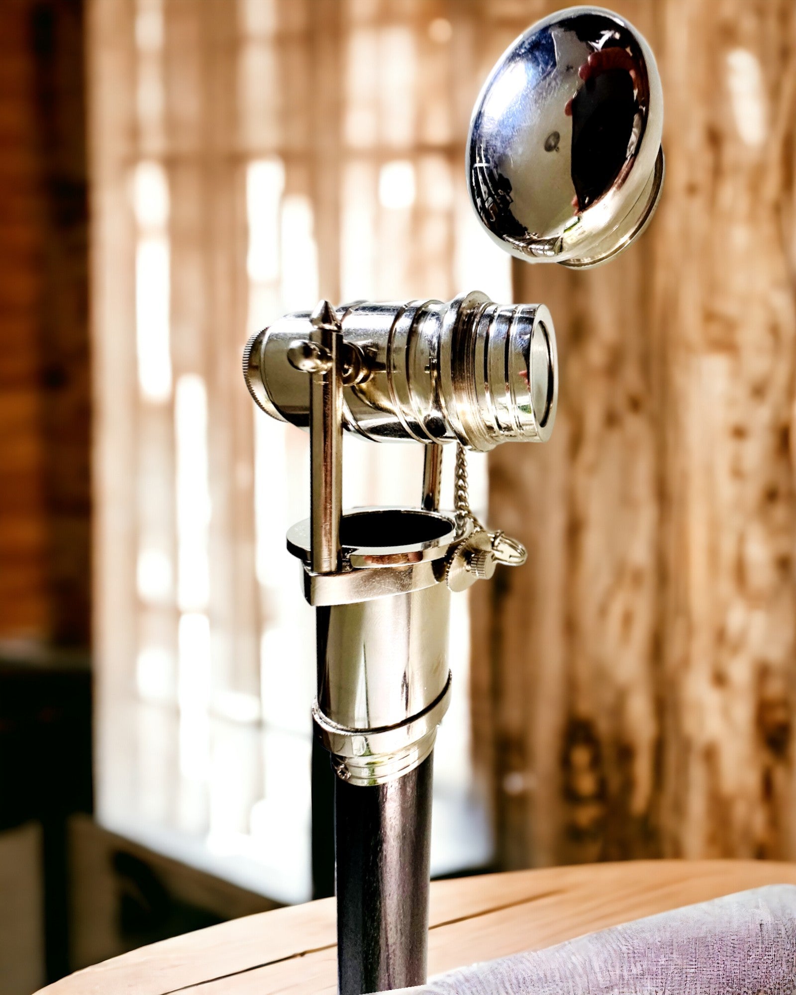 ΜΠΑΣΤΟΥΝΙ ΠΕΡΠΑΤΗΜΑΤΟΣ ΜΕ ΛΑΒΗ ΚΑΙ ΛΕΙΤΟΥΡΓΙΑ ΤΗΛΕΣΚΟΠΙΟΥ – ΚΟΜΨΟ ΚΑΙ ΜΟΔΑΤΟ, 95 CM - καπετανίσιο "Navigator's Crest"