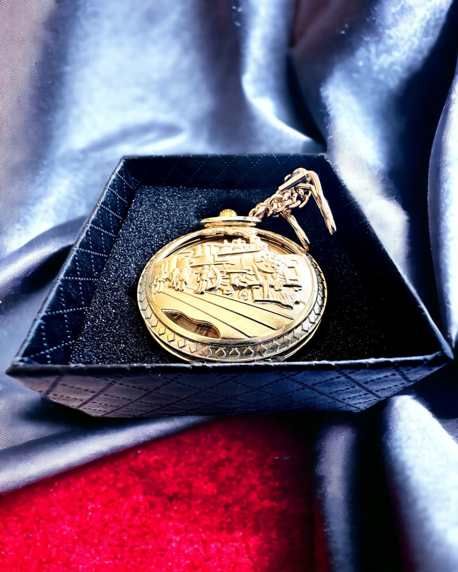 Χρονογράφος Τσέπης "Imperialny Pociąg", δυνατότητα εξατομίκευσης με χάραξη, χρώμα χρυσό