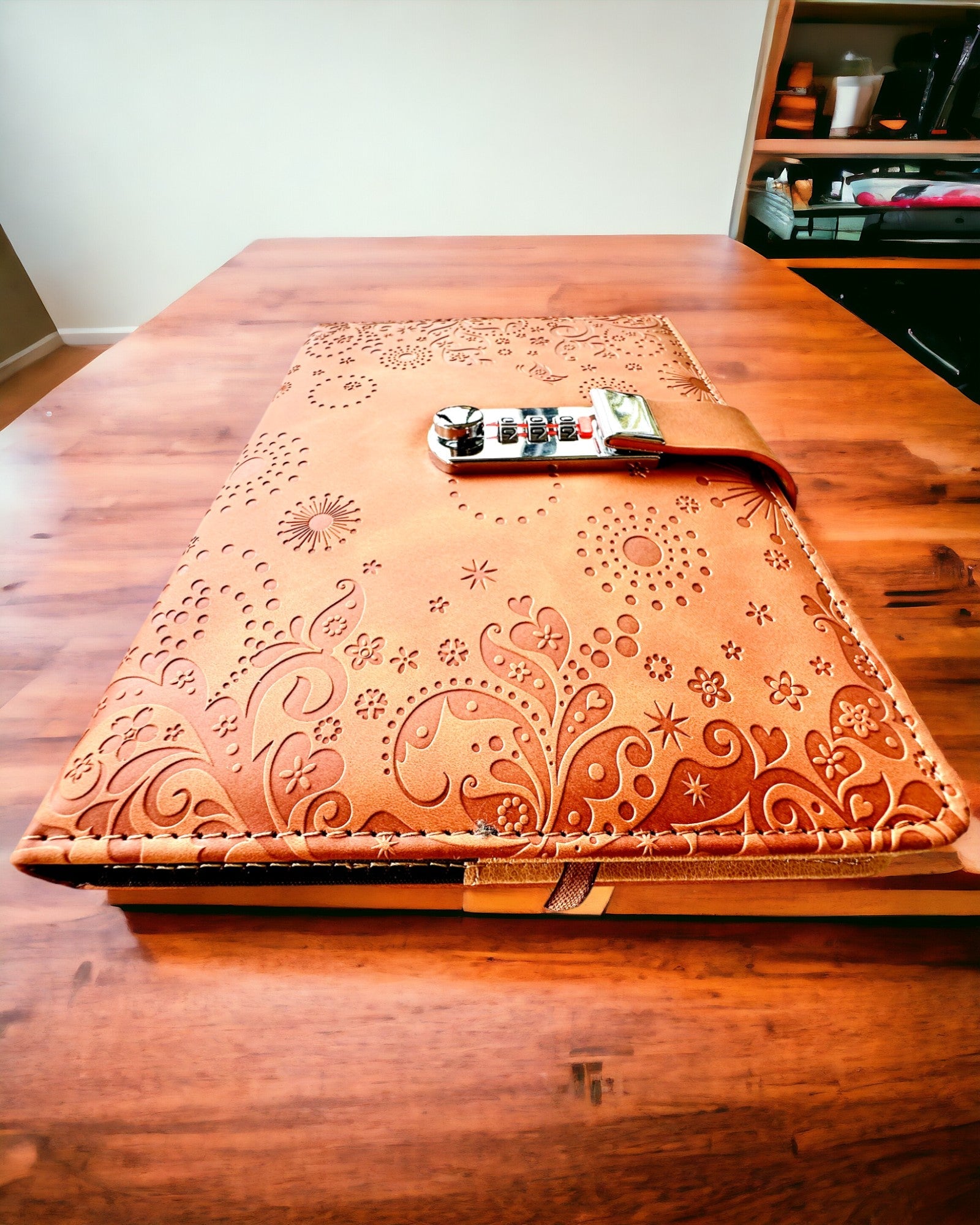 Αποκλειστικό Σημειωματάριο, δέρμα PU, A5 με Κλειδαριά Συνδυασμού - "Secret Journal", εξατομίκευση με χάραξη