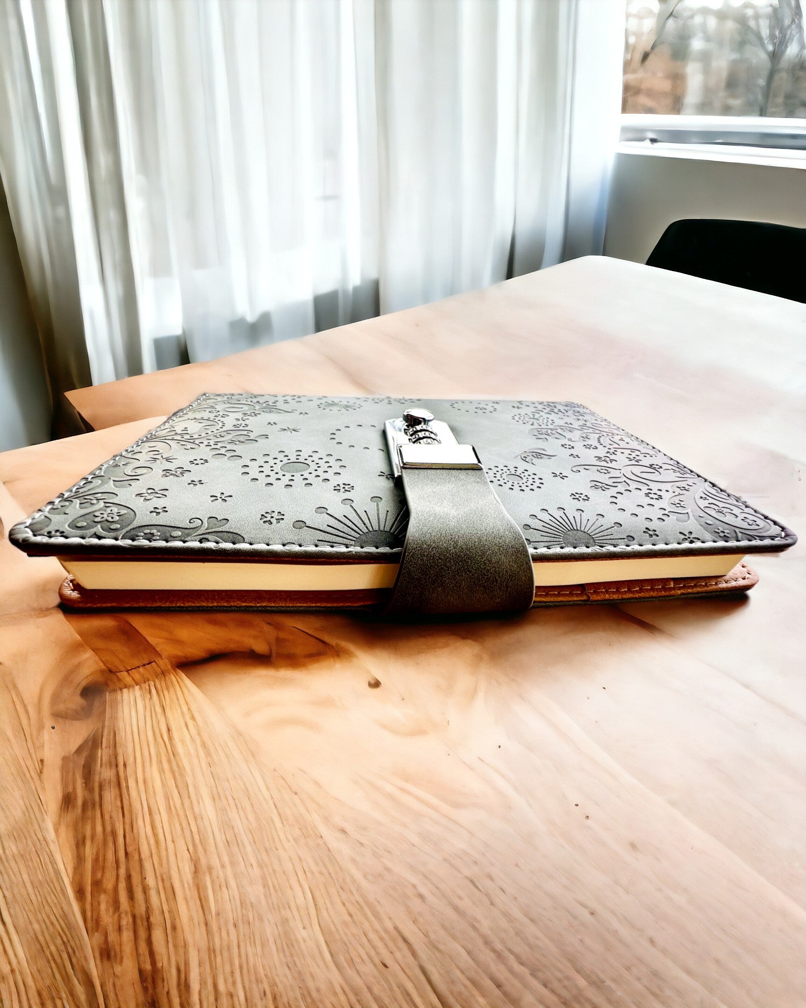 Αποκλειστικό Σημειωματάριο, δέρμα PU, A5 με Κλειδαριά Συνδυασμού - "Secret Journal", εξατομίκευση με χάραξη