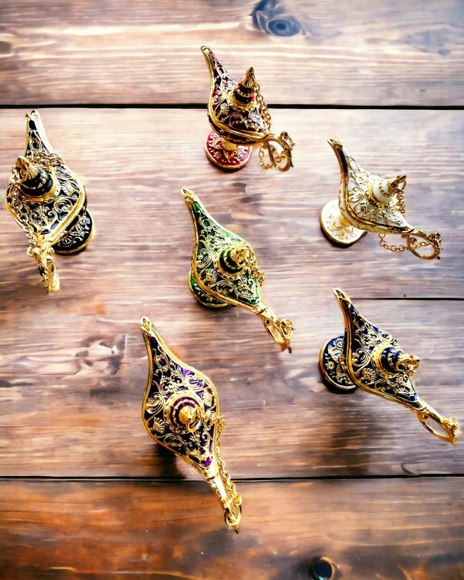 Μικρή 4 cm Μαγική Λάμπα του Αλαντίν, μπρελόκ, 6 χρωματικές παραλλαγές - Μαγεμένες Αναμνήσεις, εξατομίκευση με χάραξη