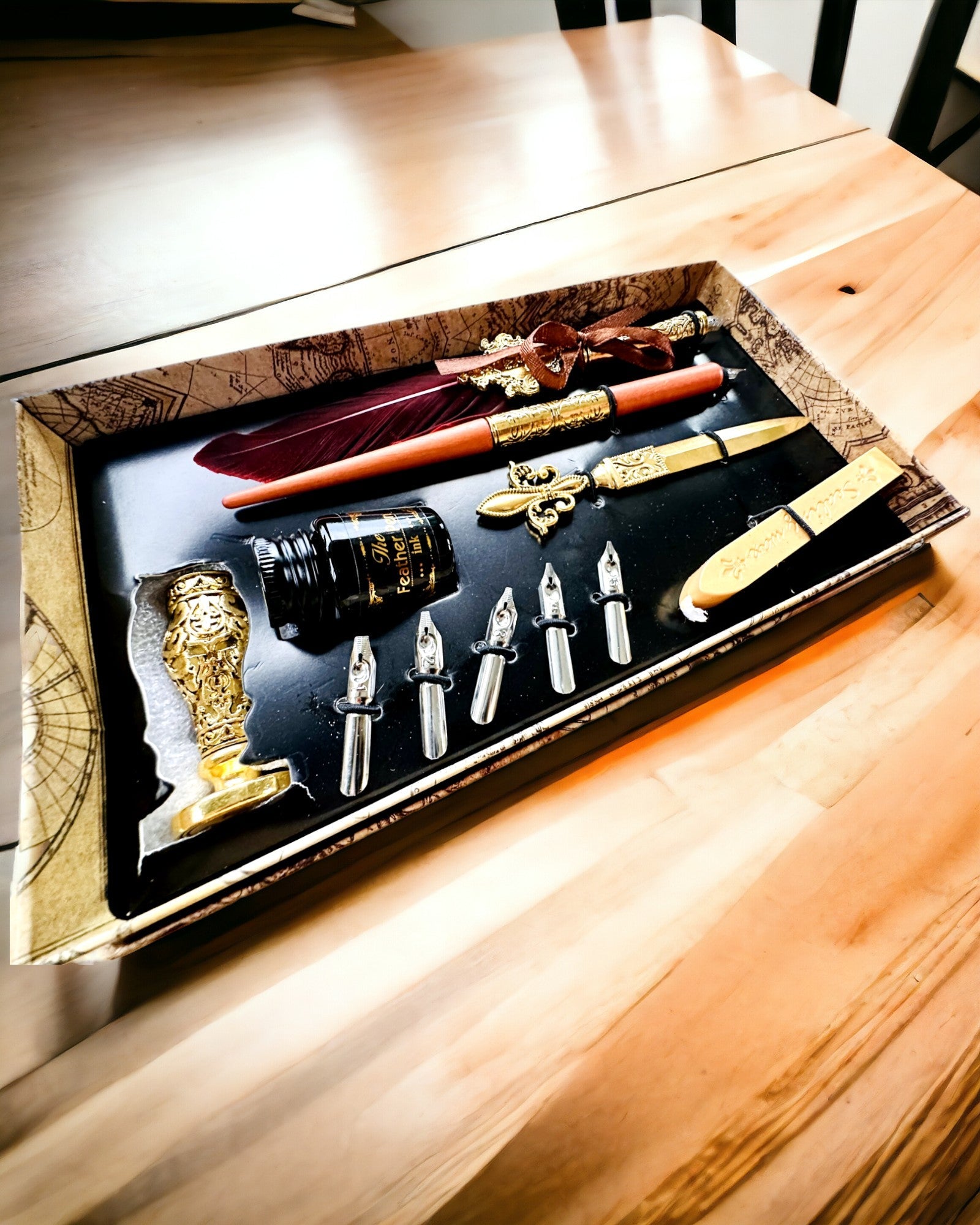 Αποκλειστικό Σετ Καλλιγραφίας, πέννα βύθισης και σετ μελανιών, εξατομίκευση με χάραξη