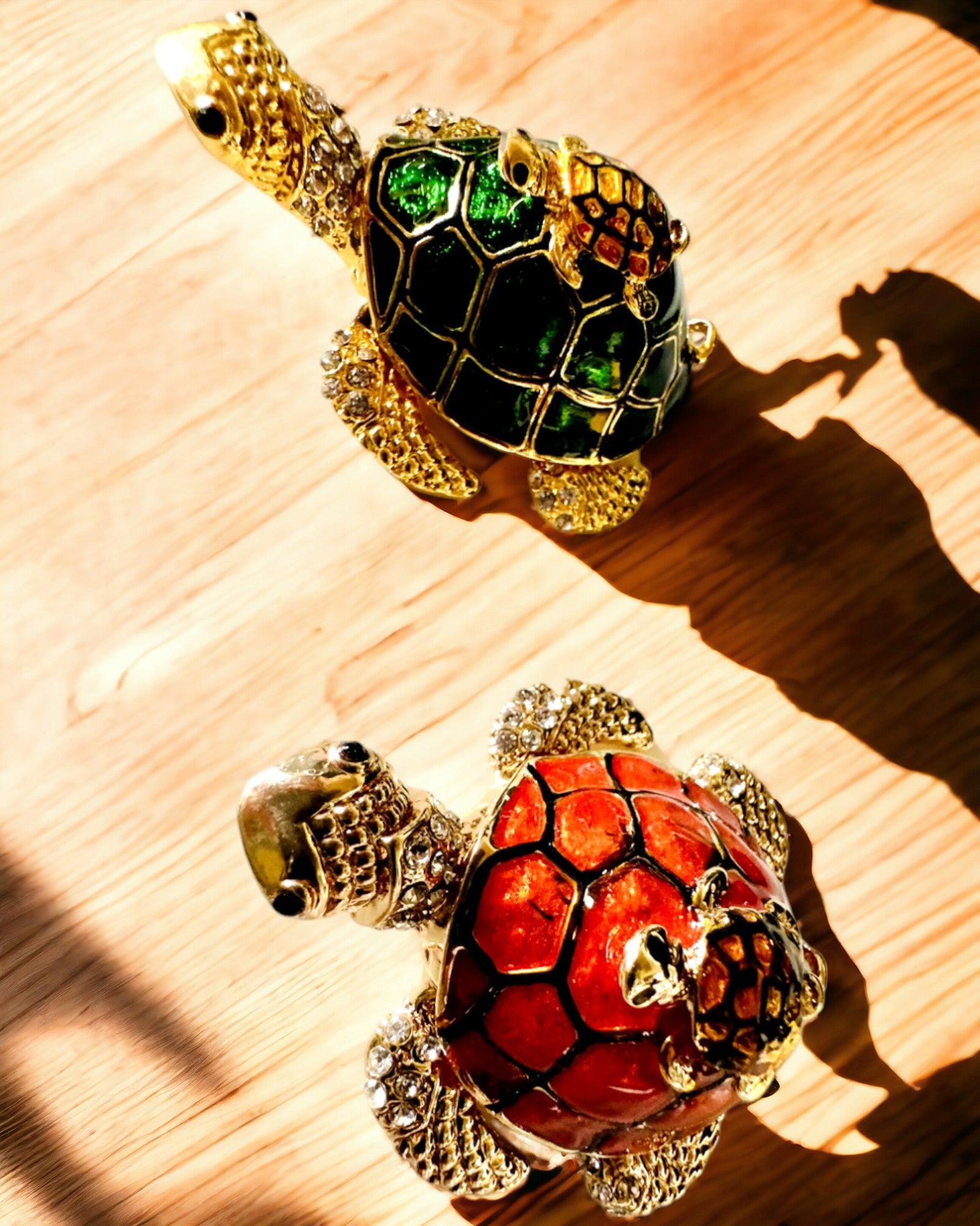 Κουτί "Οικογένεια Χελωνών" - πράσινο χρώμα, εξατομίκευση με χάραξη