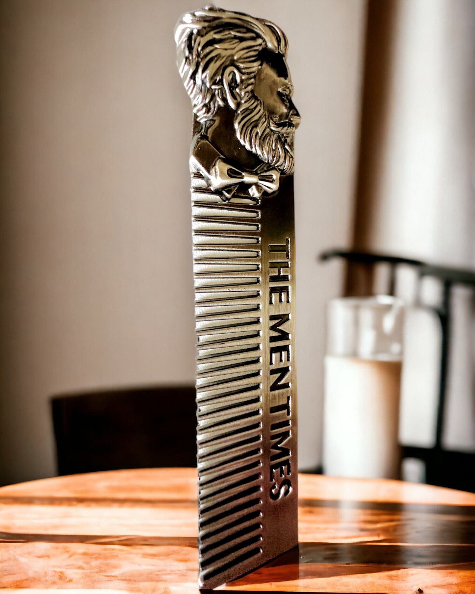 GroomMaster - Κομψή Μεταλλική Χτένα με Χάραξη, εξατομίκευση με χάραξη