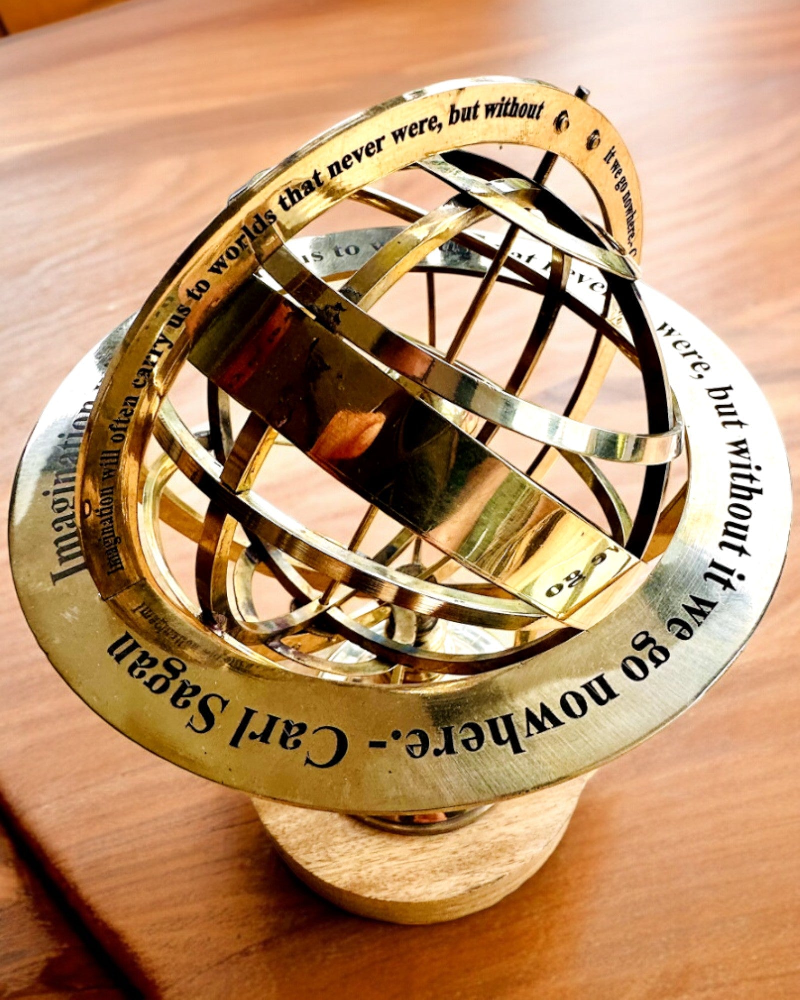Astrolabium Artis - Χειροποίητο με Επιλογή Χαράγματος, διακόσμηση για το γραφείο, premium