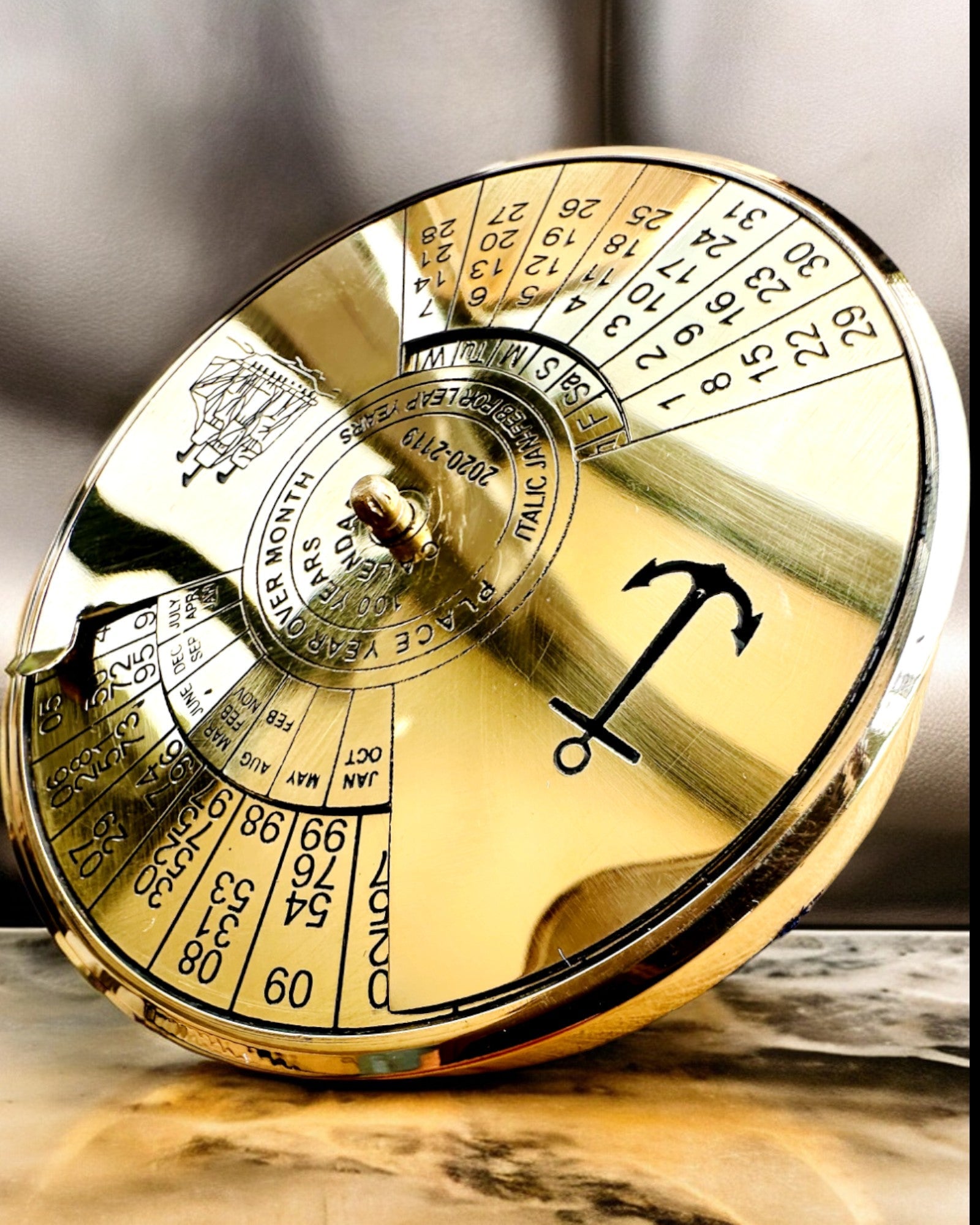 Ημερολόγιο Αιωνιότητας Θαλάσσιο Ιστιοφόρο – Ορειχάλκινο Ημερολόγιο 100 ετών - δυνατότητα χάραξης για δώρο