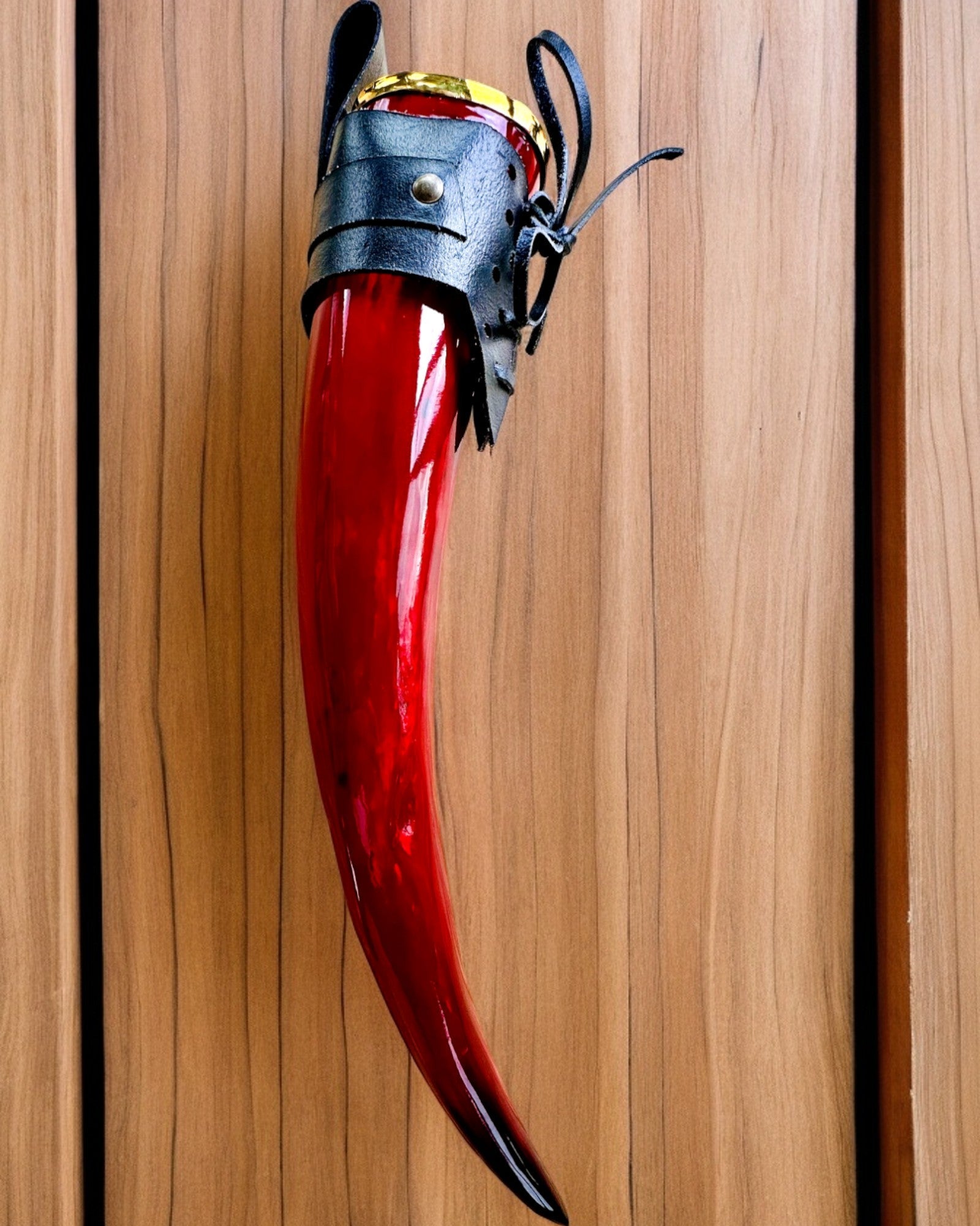 Κούπα πολεμιστή με κέρατο - Κόκκινη - με δυνατότητα εξατομίκευσης με χάραξη