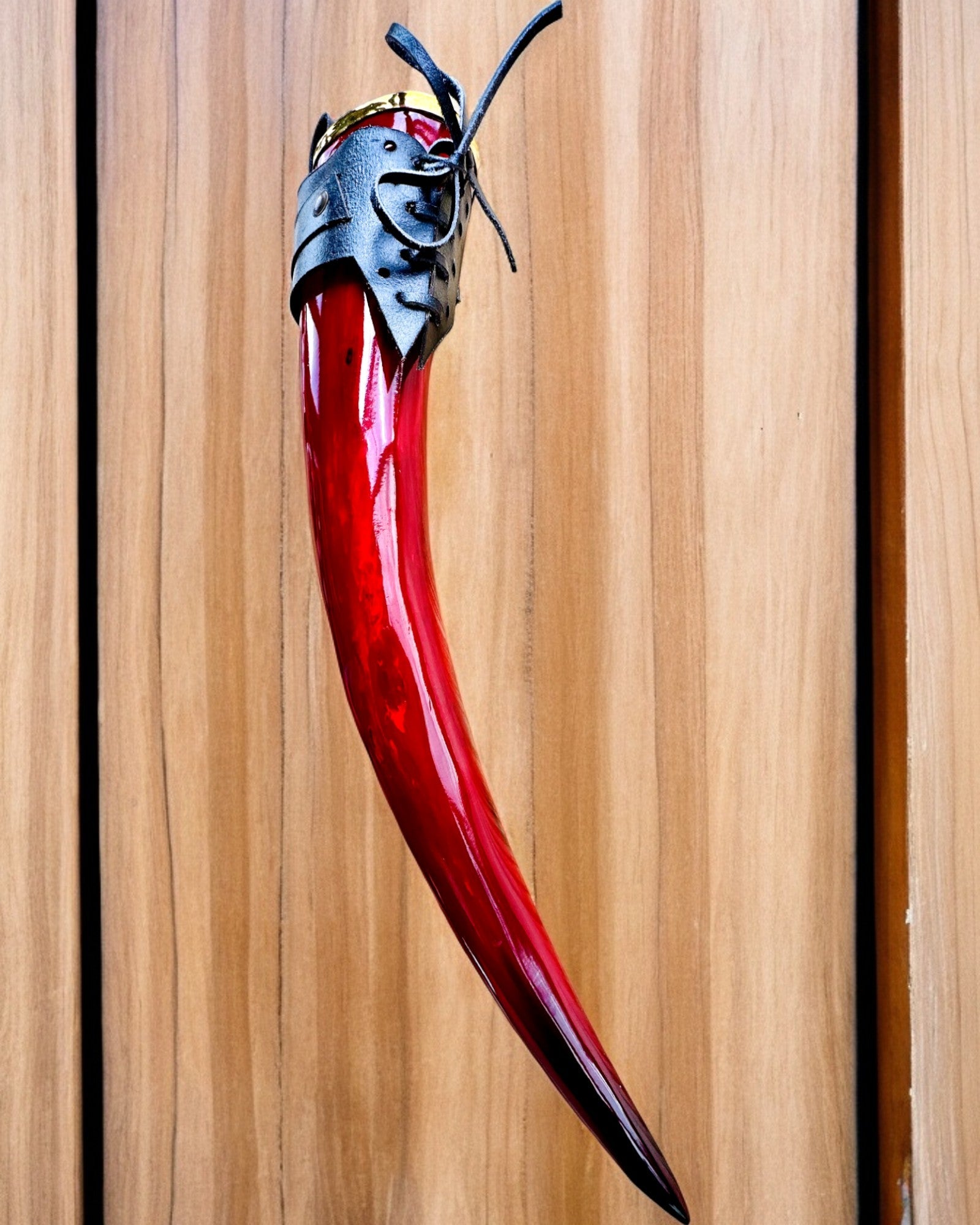 Κούπα πολεμιστή με κέρατο - Κόκκινη - με δυνατότητα εξατομίκευσης με χάραξη