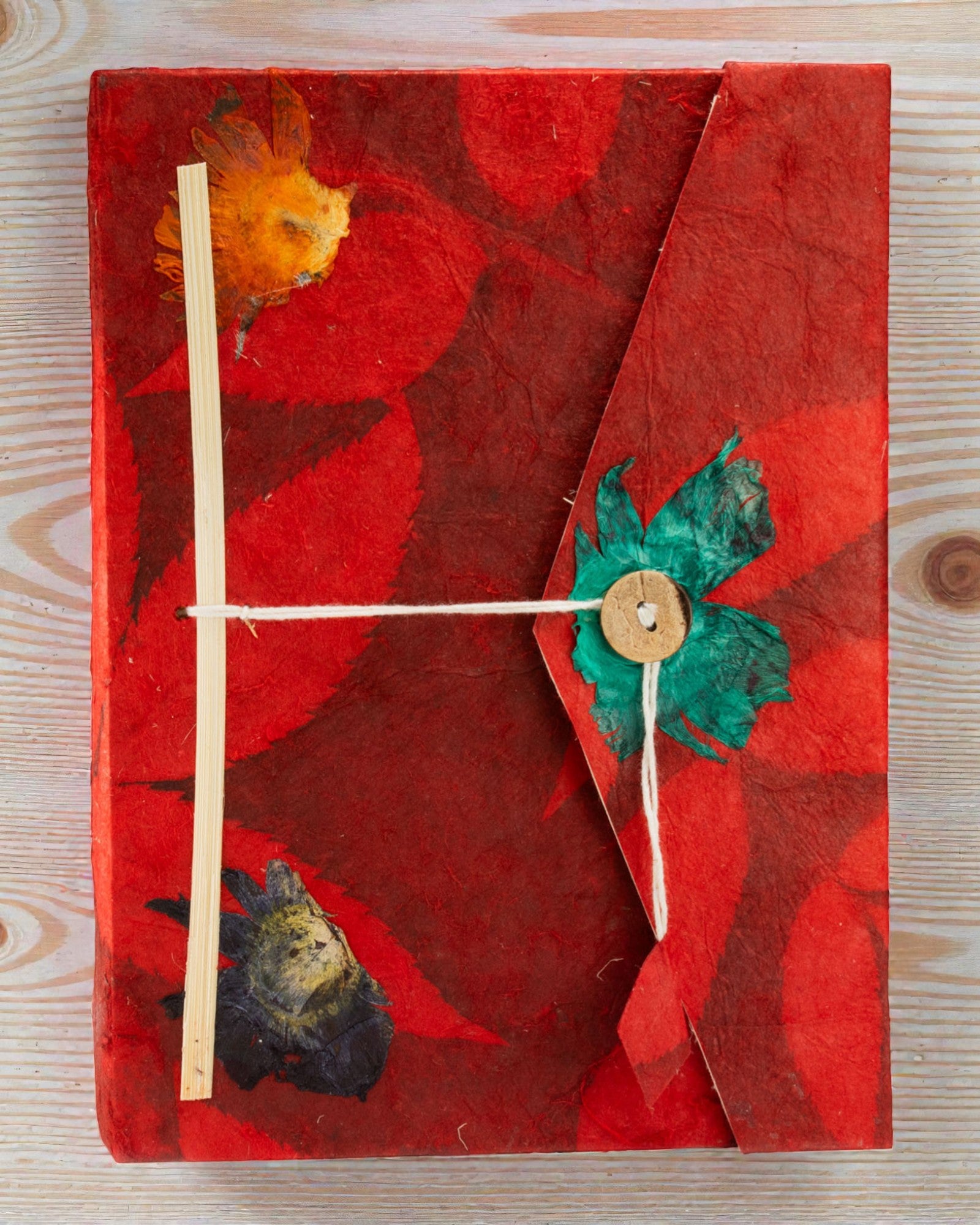 Καλλιτεχνικό Σημειωματάριο Lokta Ruby Bloom – Τολμηρά Άνθη (45 φύλλα, 21 x 15 cm)