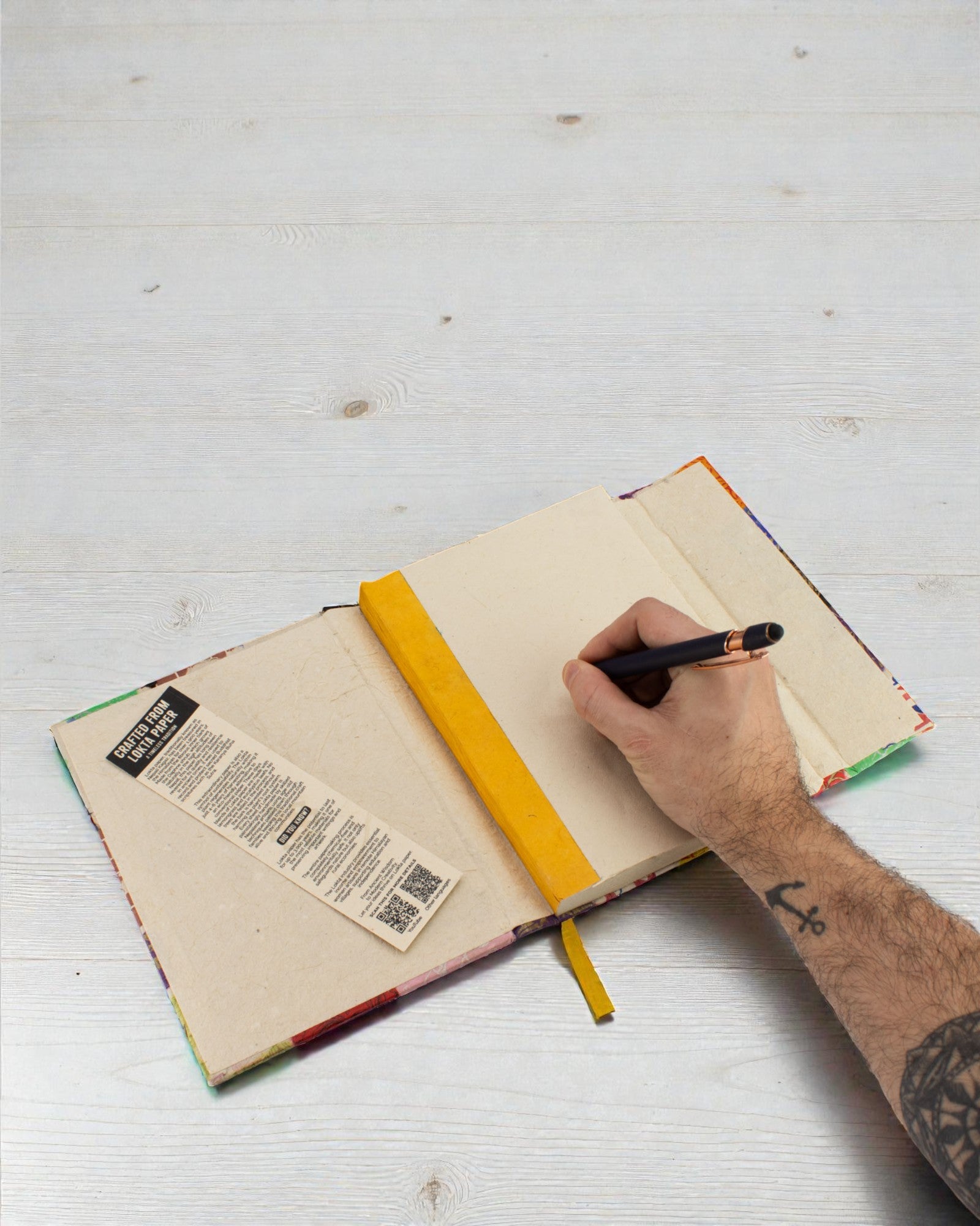 Μεγάλο σημειωματάριο «Lokta Patchwork» – πολύχρωμο (45 φύλλα, 21 x 15 cm)