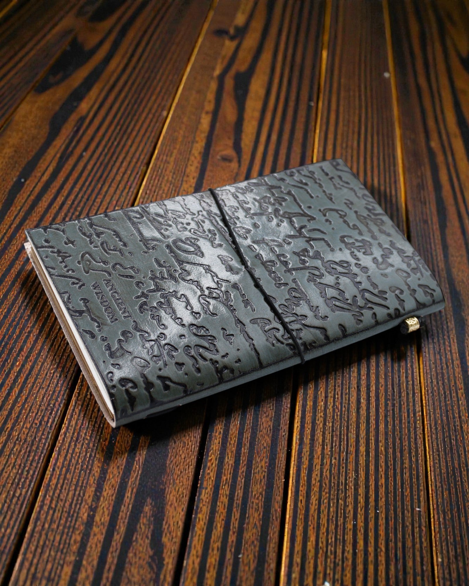 Σημαντικά πράγματα να κάνετε – φαιό δερμάτινο χειροποίητο σημειωματάριο 22 × 12 × 1,5 cm, 80 σελίδες