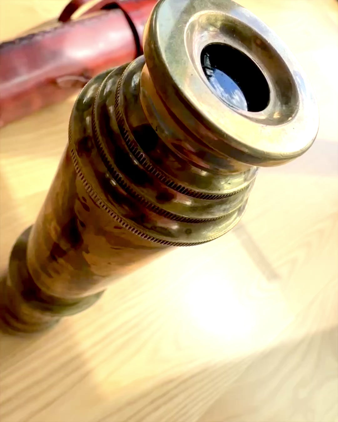 Βασιλική Διόπτρα "Voyager 1818" – Αποκλειστική, Ορειχάλκινη, 83 εκ., χειροποίητη, θήκη από Γνήσιο Δέρμα – Συλλεκτική Έκδοση, εξατομίκευση με χάραξη για δώρο