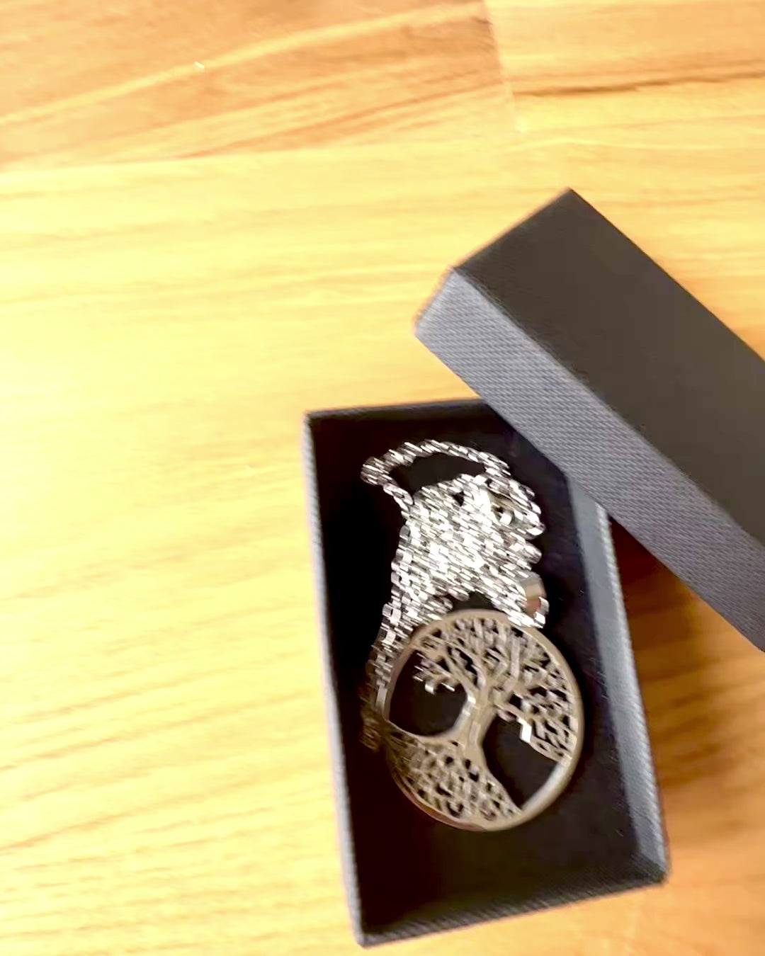 Κολιέ "Δέντρο της Ζωής" από Ανοξείδωτο Ατσάλι - εξατομίκευση με χάραξη, 2 χρωματικές παραλλαγές