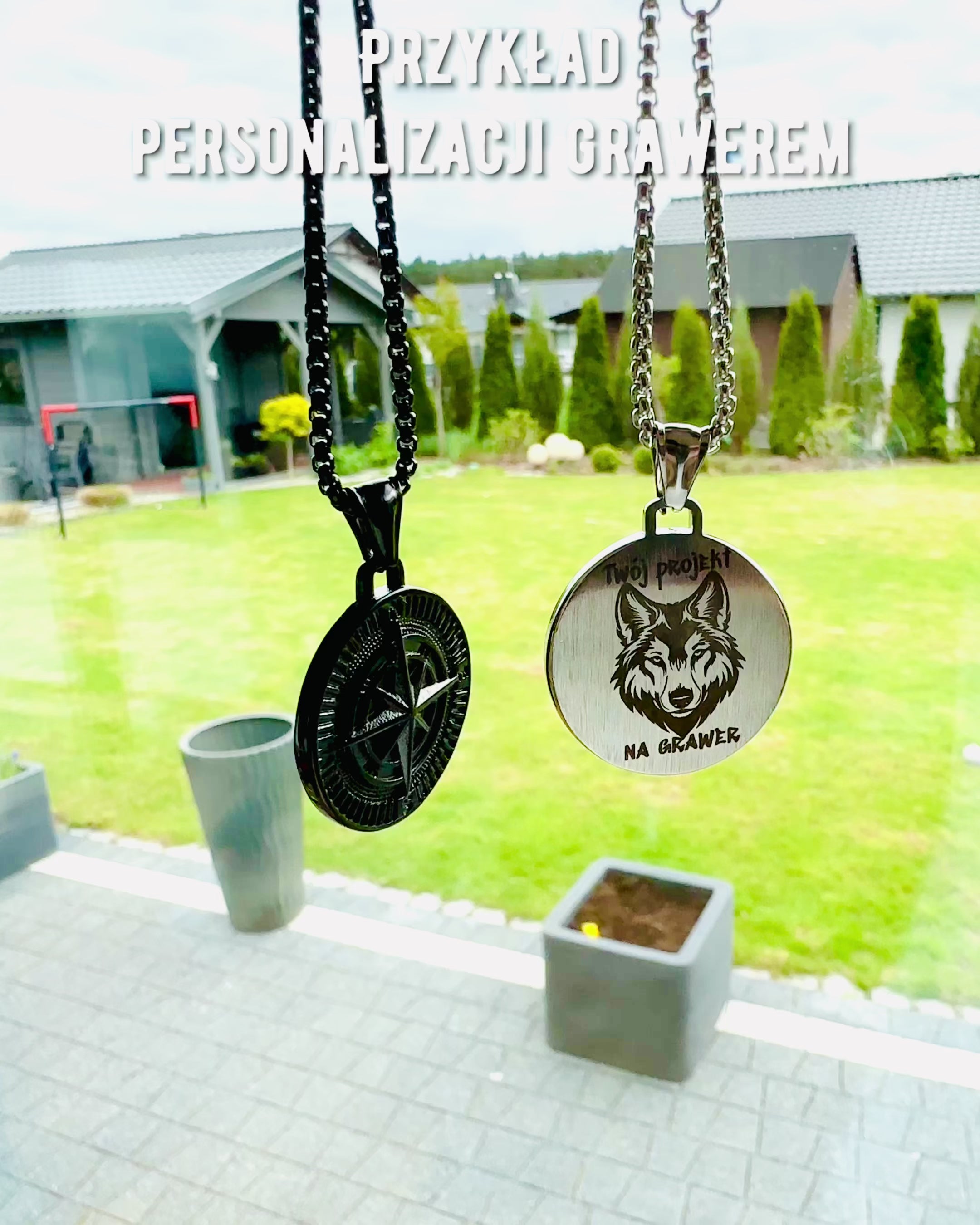 Κολιέ με Πυξίδα – Σφυρήλατο Κόσμημα από Ανοξείδωτο Ατσάλι για Άνδρες και Γυναίκες σε Δύο Χρώματα, με Χάραξη