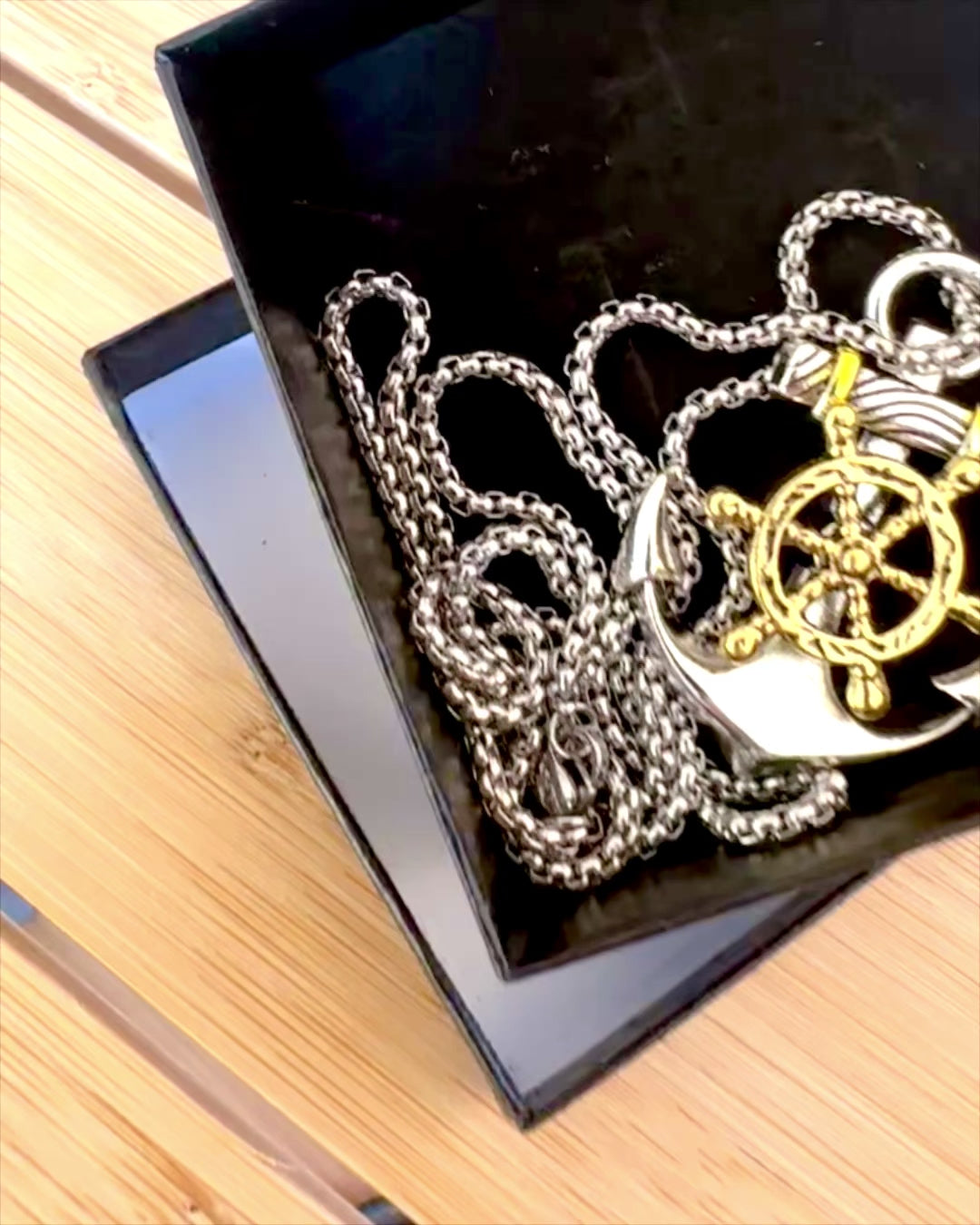 Φυλαχτό Θαλάσσια Άγκυρα Καπετάνιου, κολιέ με επιλογή χάραξης για δώρο