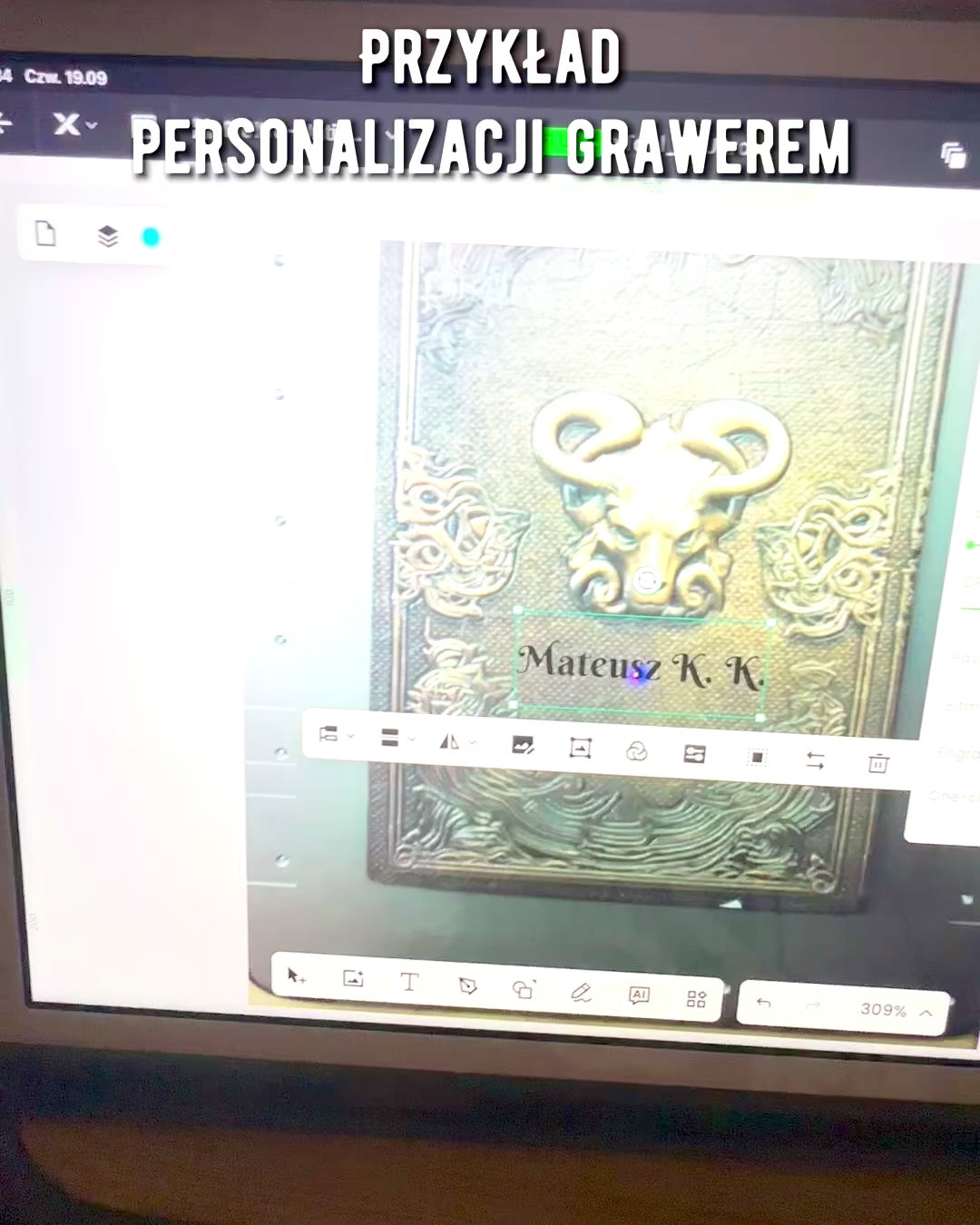 Μαγικό Σημειωματάριο, σημειωματάριο "Boski Byk" - Κομψή και Μοναδική Χαρτική, εξατομίκευση με χάραξη