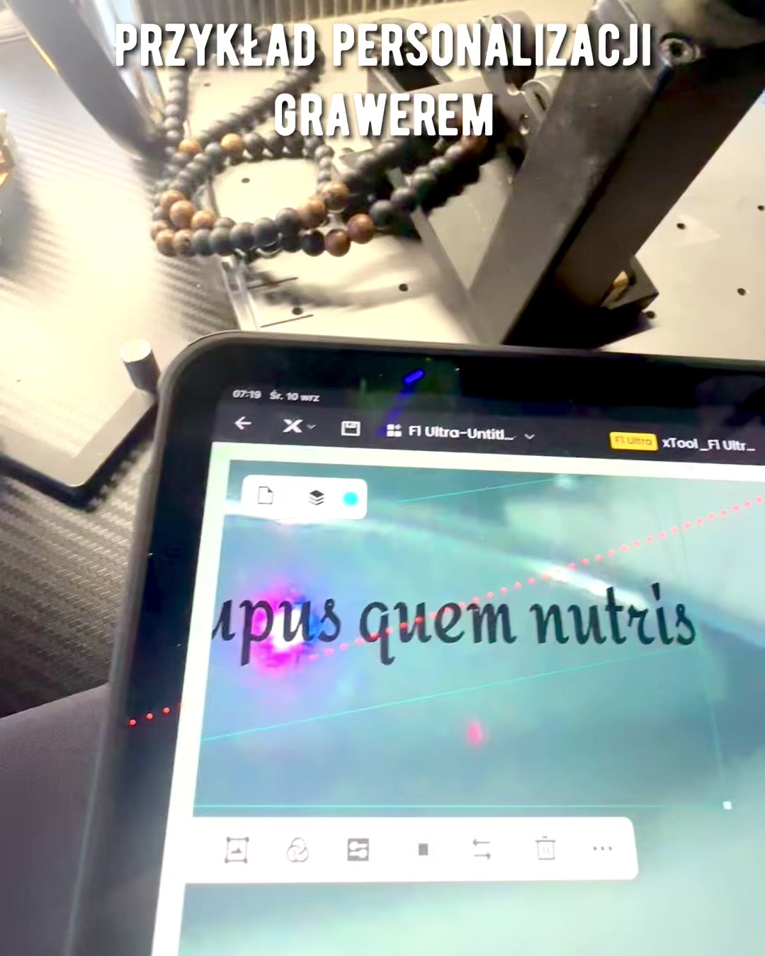 Βέλος Δύναμης, Κολιέ με Μαύρο Οψιδιανό και Ξύλινες Χάντρες, εξατομίκευση με χάραξη για δώρο