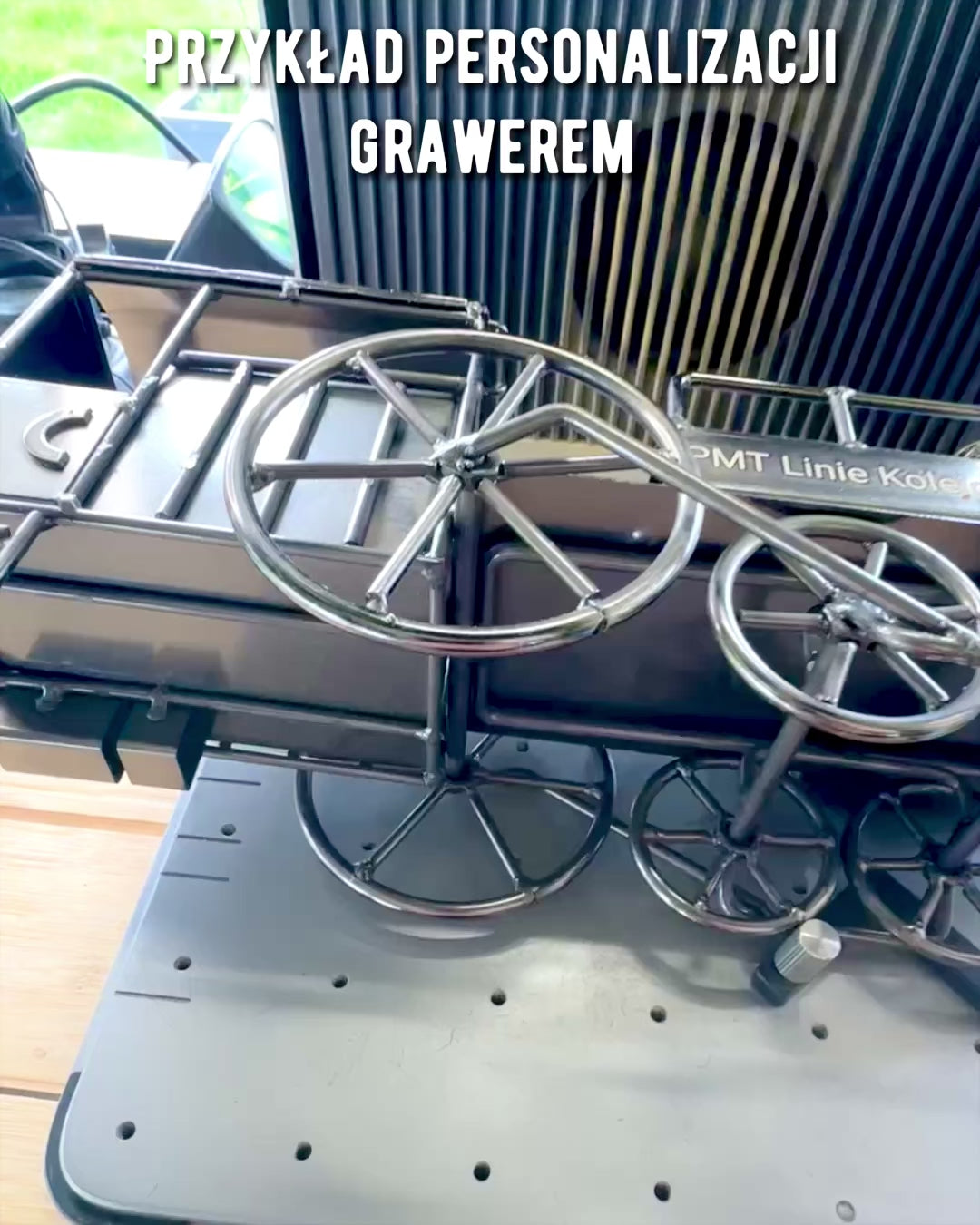 Λοκομοτίβα από σίδερο «Retro Express» – διακόσμηση, μοντέλο, χειροποίητη με δυνατότητα χάραξης για δώρο