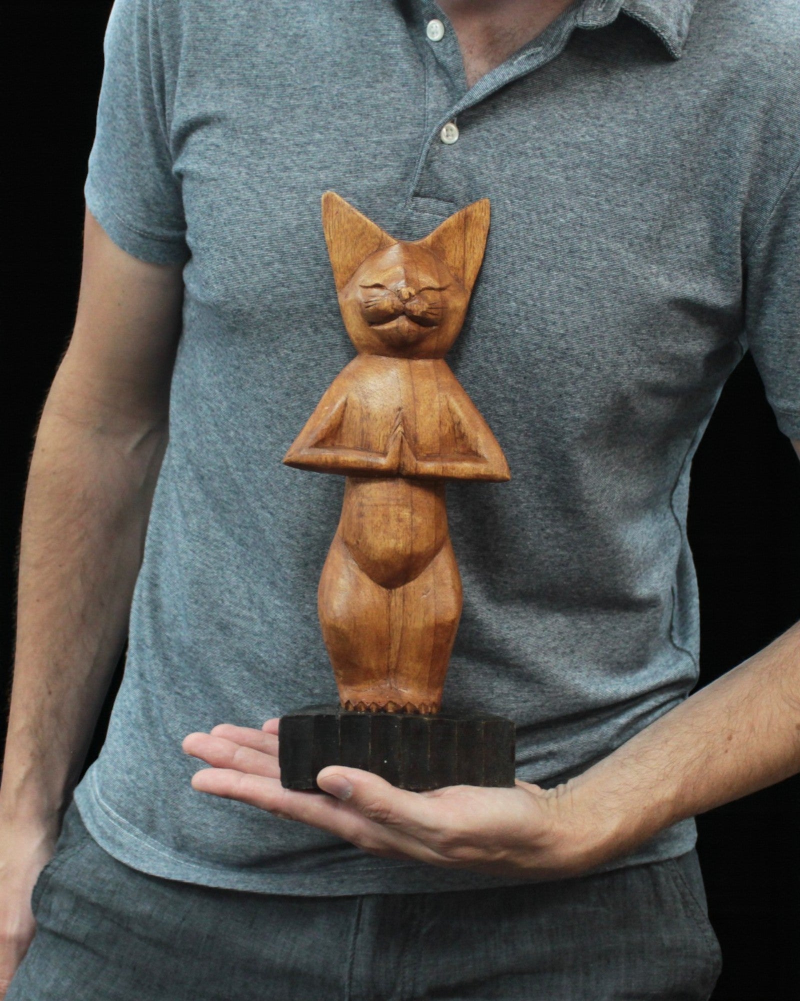 Γλυπτό Γάτας – Γιόγκα 1 Όρθια Στάση 30 cm