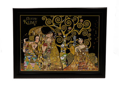 Βάση για laptop G. Klimt, Κολάζ (CARMANI), με δυνατότητα εξατομίκευσης με χάραξη, ιδανική για δώρο, διαστάσεις 30.5x40.5cm, κομψή και άνετη για εργασία στα γόνατα