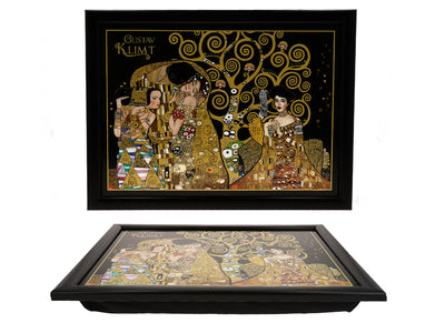 Βάση για laptop G. Klimt, Κολάζ (CARMANI), με δυνατότητα εξατομίκευσης με χάραξη, ιδανική για δώρο, διαστάσεις 30.5x40.5cm, κομψή και άνετη για εργασία στα γόνατα