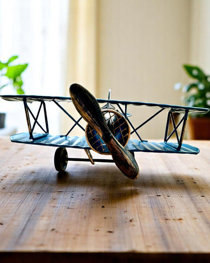 Μεταλλικό μοντέλο αεροπλάνου Blue Baron – ρετρό, για δώρο, με επιλογή χάραξης