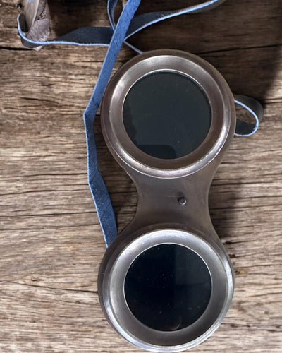 Κιάλια με δερμάτινη θήκη Victorian's Eye, 11 cm Ορειχάλκινα, Χειροποίητα διακοσμημένα, εξατομίκευση με χάραξη για δώρο