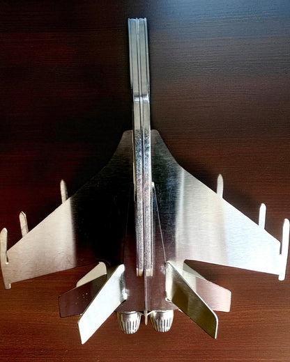 Μεταλλικό Μοντέλο Μαχητικού «SkyRaptor» – ανοξείδωτος χάλυβας, εξατομικευμένη χάραξη για δώρο