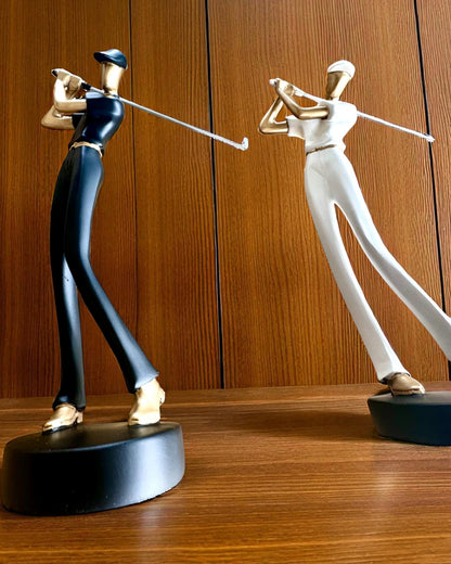 Φιγούρα γκολφίστα «Swing Elegance», 24 cm ύψος, διακοσμητική με δυνατότητα χάραξης για δώρο