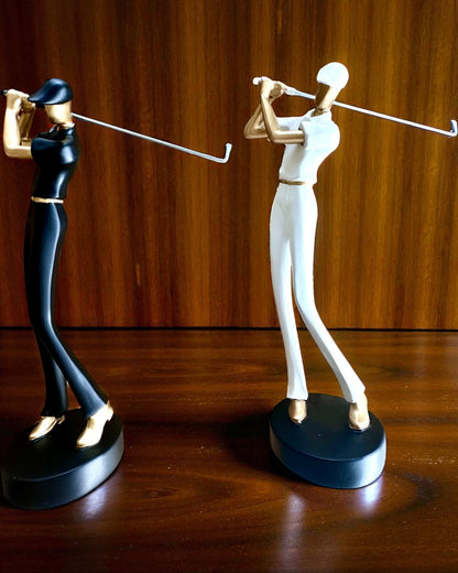 Φιγούρα γκολφίστα «Swing Elegance», 24 cm ύψος, διακοσμητική με δυνατότητα χάραξης για δώρο