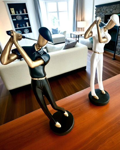 Φιγούρα γκολφίστα «Swing Elegance», 24 cm ύψος, διακοσμητική με δυνατότητα χάραξης για δώρο