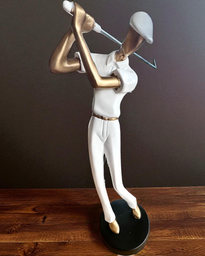 Φιγούρα γκολφίστα «Swing Elegance», 24 cm ύψος, διακοσμητική με δυνατότητα χάραξης για δώρο