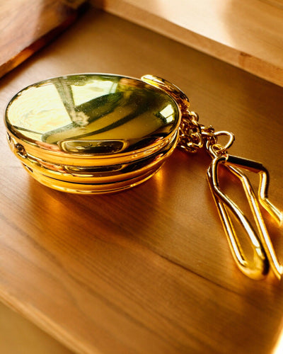 Ρολόι Τσέπης Grand Elegance με Διπλό Καπάκι, Χειροκίνητο, Χρυσό Χρώμα, με Χάραξη για Δώρο