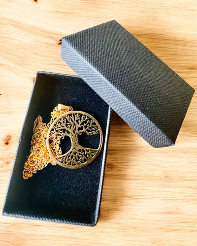 Κολιέ "Δέντρο της Ζωής" από Ανοξείδωτο Ατσάλι - εξατομίκευση με χάραξη, 2 χρωματικές παραλλαγές