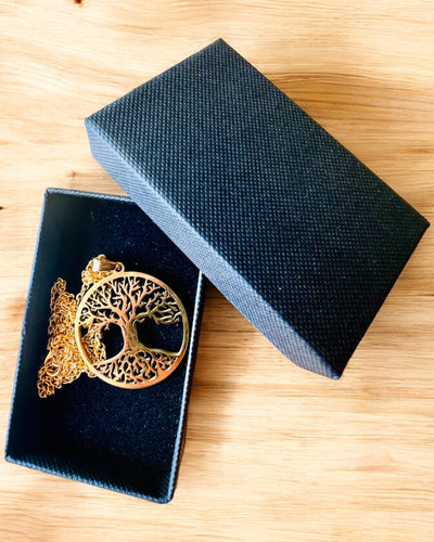 Κολιέ "Δέντρο της Ζωής" από Ανοξείδωτο Ατσάλι - εξατομίκευση με χάραξη, 2 χρωματικές παραλλαγές