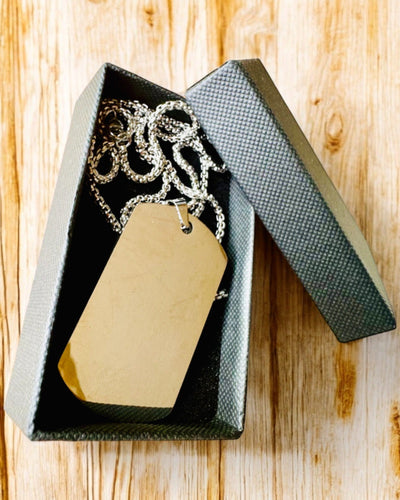 Κολιέ με Dog Tag "Τρεις Αποχρώσεις Στυλ" - Ταυτότητα - Κομψό Μενταγιόν από Ανοξείδωτο Ατσάλι με Δυνατότητα Χάραξης