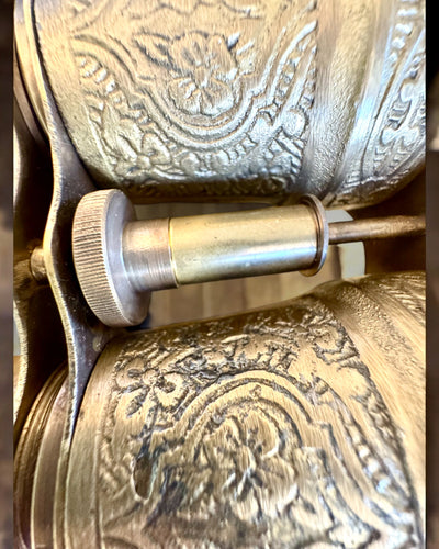 Κιάλια με δερμάτινη θήκη Victorian's Eye, 11 cm Ορειχάλκινα, Χειροποίητα διακοσμημένα, εξατομίκευση με χάραξη για δώρο